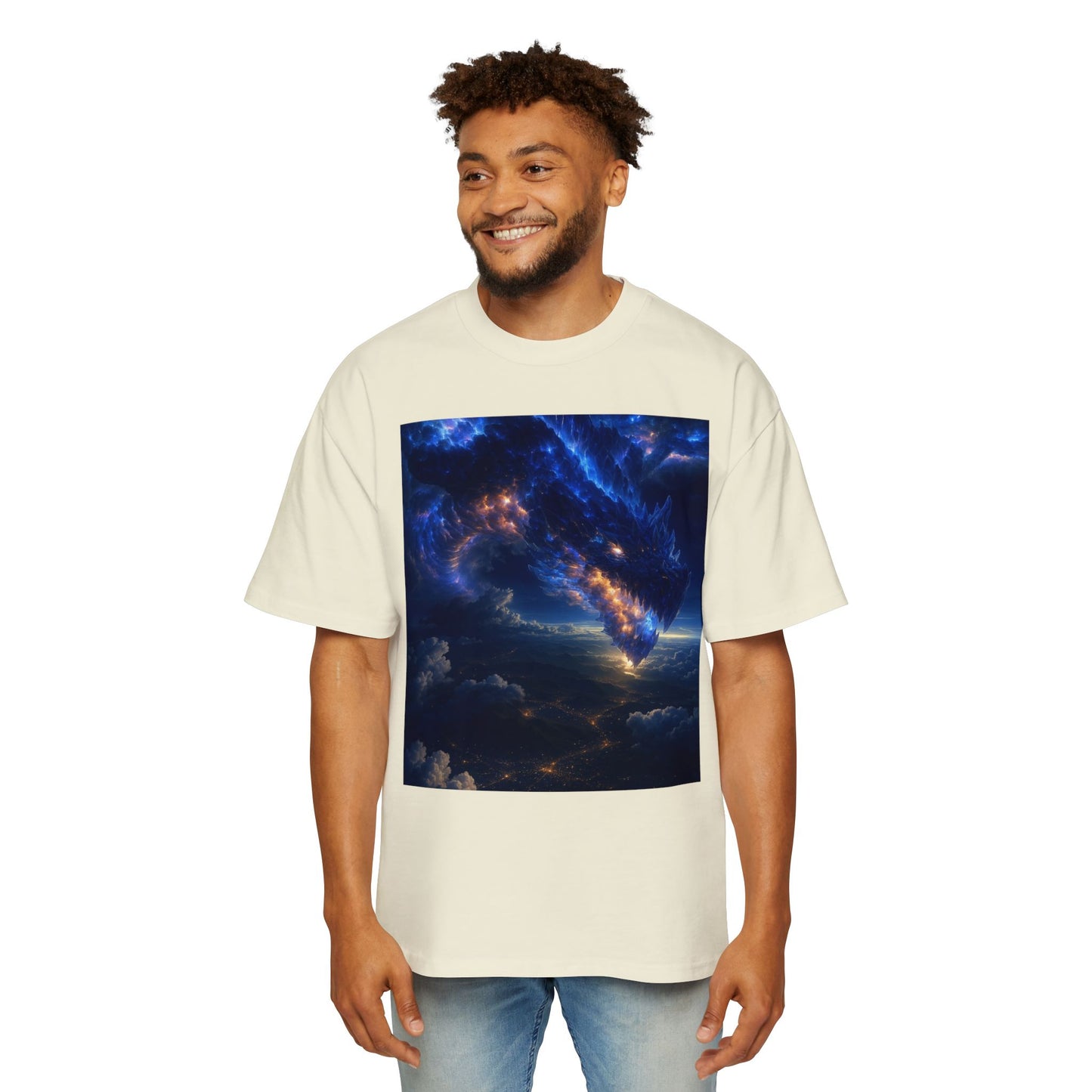 Men's Oversized Galaxy Tee, Comfortable Graphic T-Shirt, Casual Wear, Unique Gift for Space Lovers, Vintage Style, Unisex