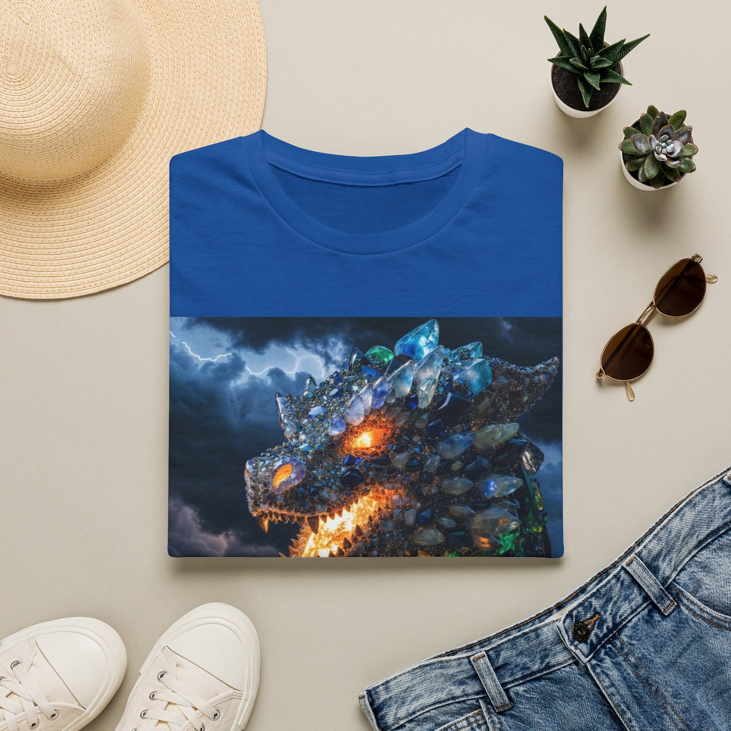 Gemstone Dragon T-Shirt — Fiery Crystal Dragon Graphic Tee