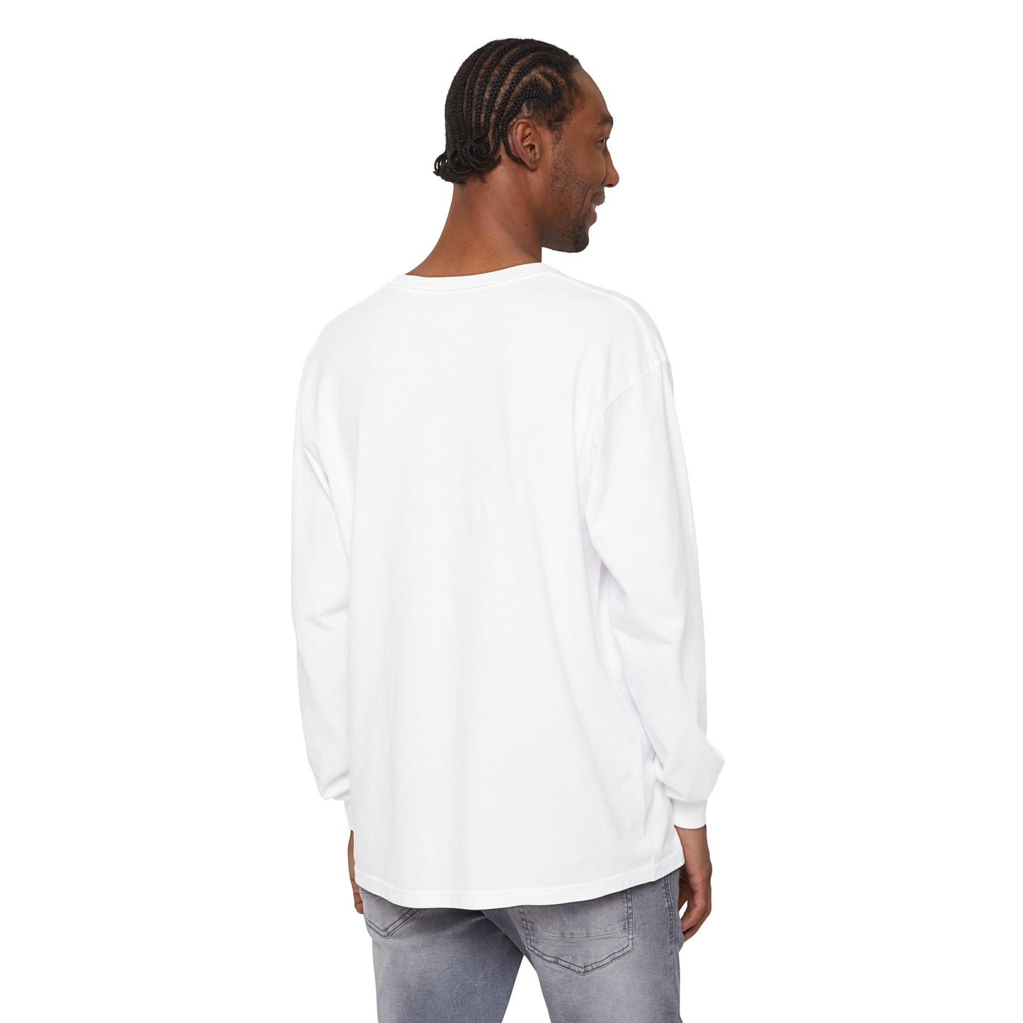 Long Sleeve T‑Shirt — Smoky Dragon Chest Print, Spooky Autumn Graphic