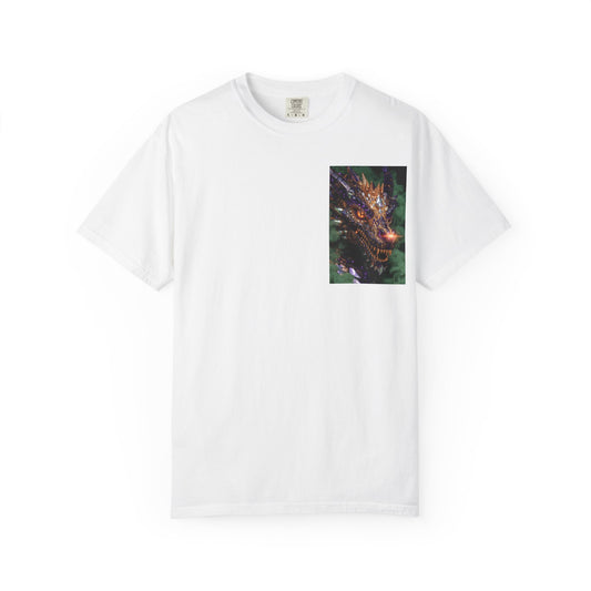 Dragon Pocket Graphic T‑Shirt — Fiery Fantasy Chest Print