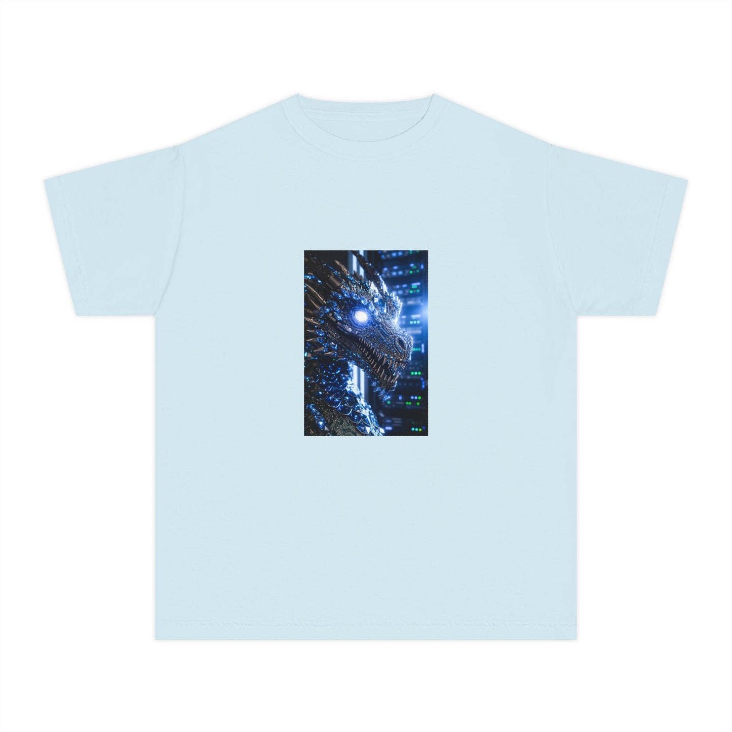 Youth Tee — Neon Dragon Galaxy Graphic