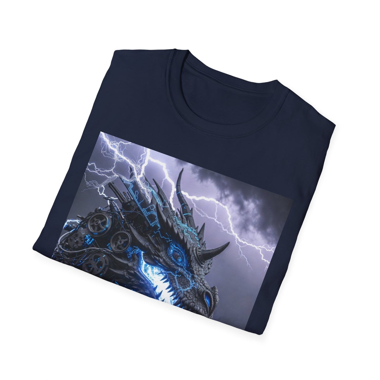 Dragon Storm T-Shirt — Electric Blue Fantasy Dragon Tee