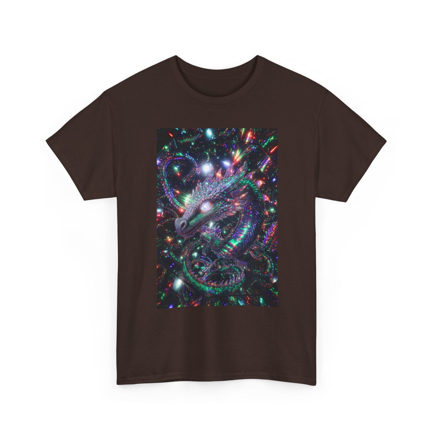 Cosmic Dragon T‑Shirt — Neon Galaxy Serpent Graphic Tee