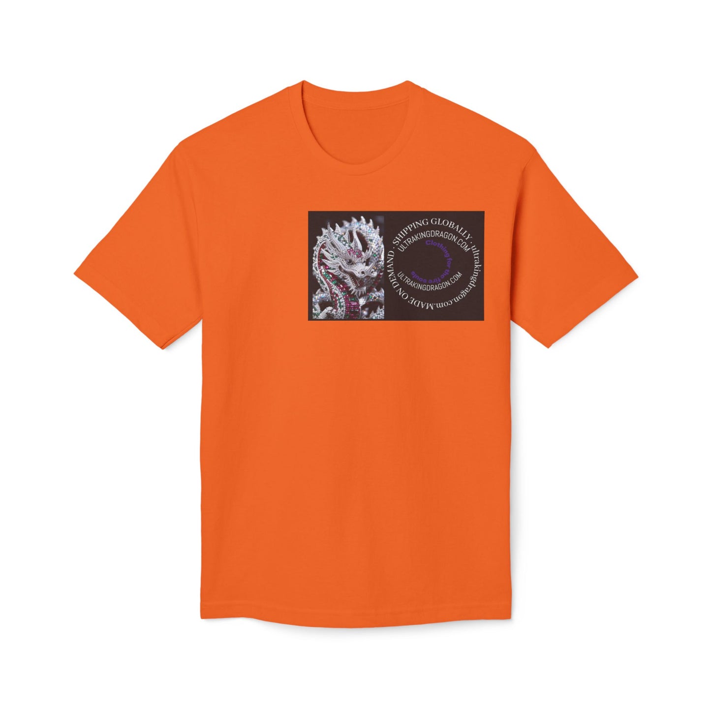 Dragon Heart T-Shirt — Floral Dragon Illustration with Circular Text