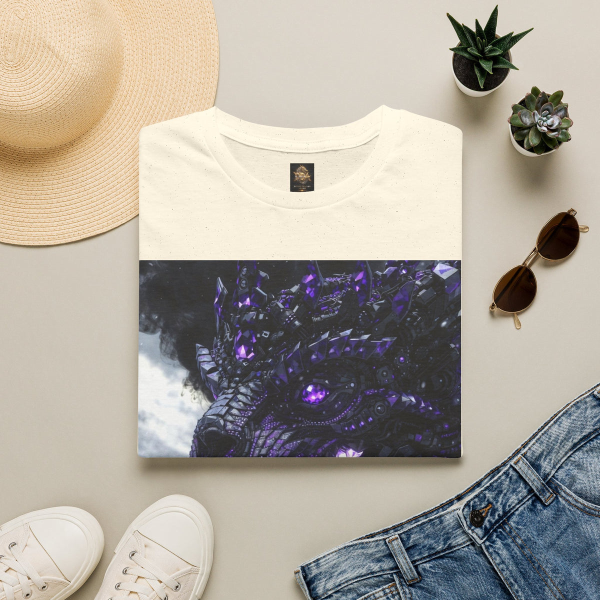 A Purple Dragon Skull T-Shirt — Divine Dragon Armor Logo Tee