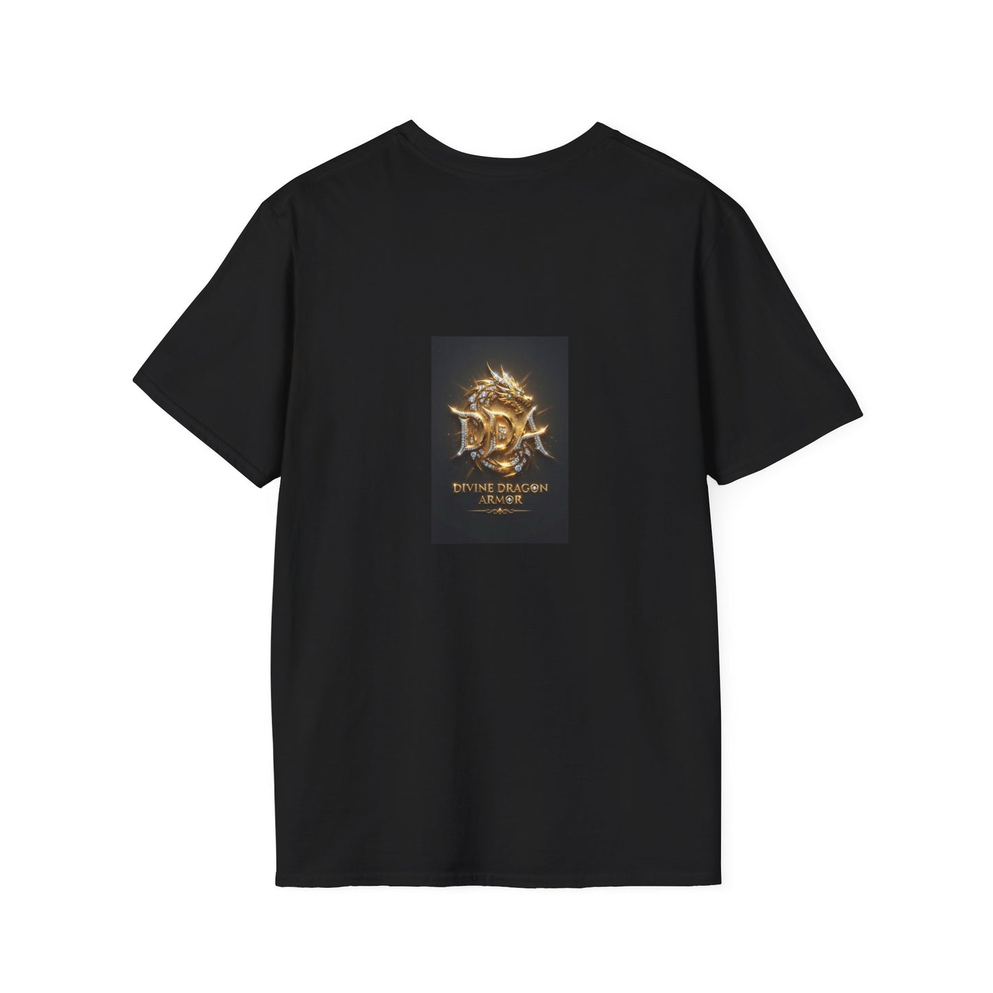 #1 seller DDA DIVINE DRAGON ARMOR T-Shirt — Golden Dragon Emblem Chest Logo, Fantasy Gaming Fan Tee