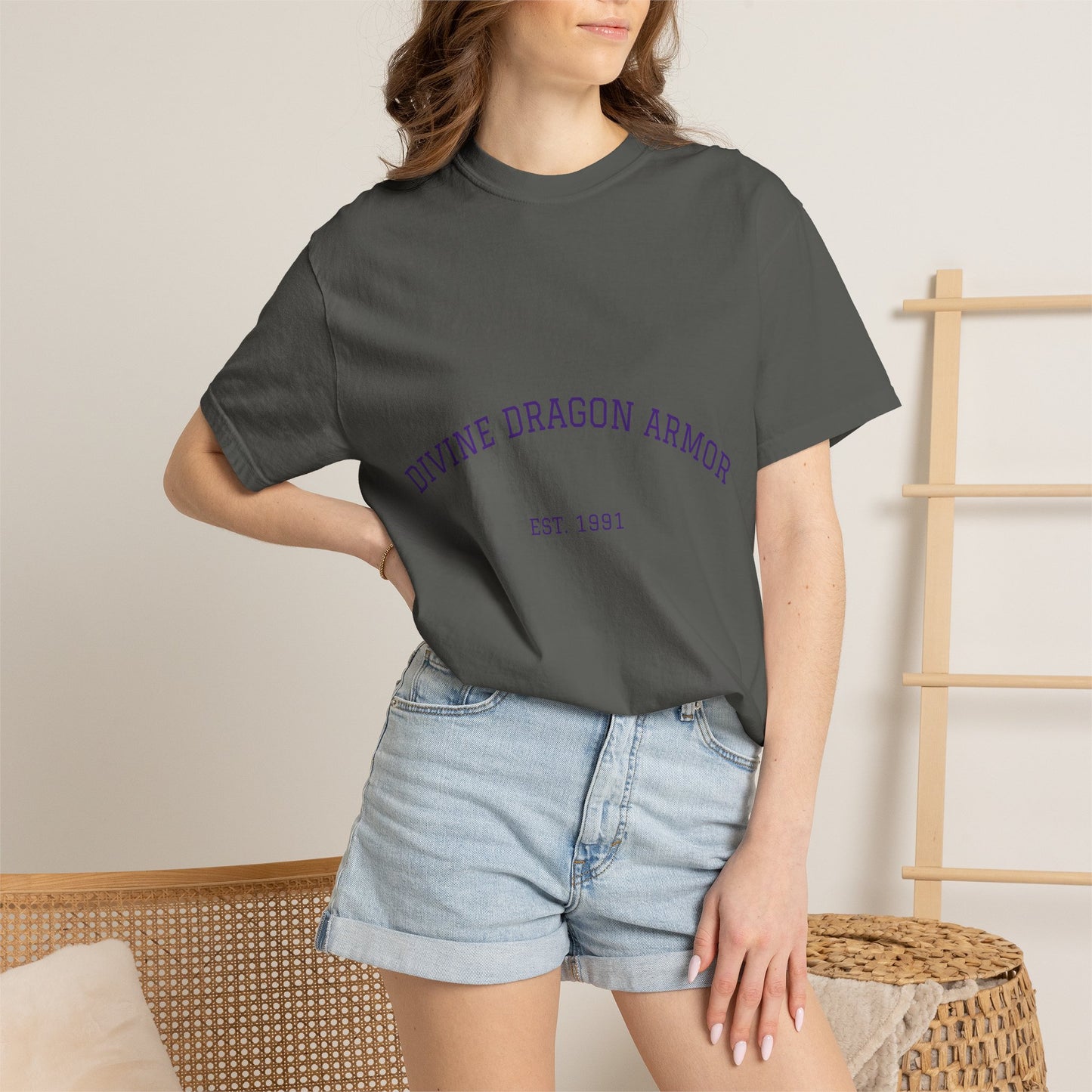 A Divine Dragon Armor Tee — Vintage 'Est. 1991' Graphic T-Shirt