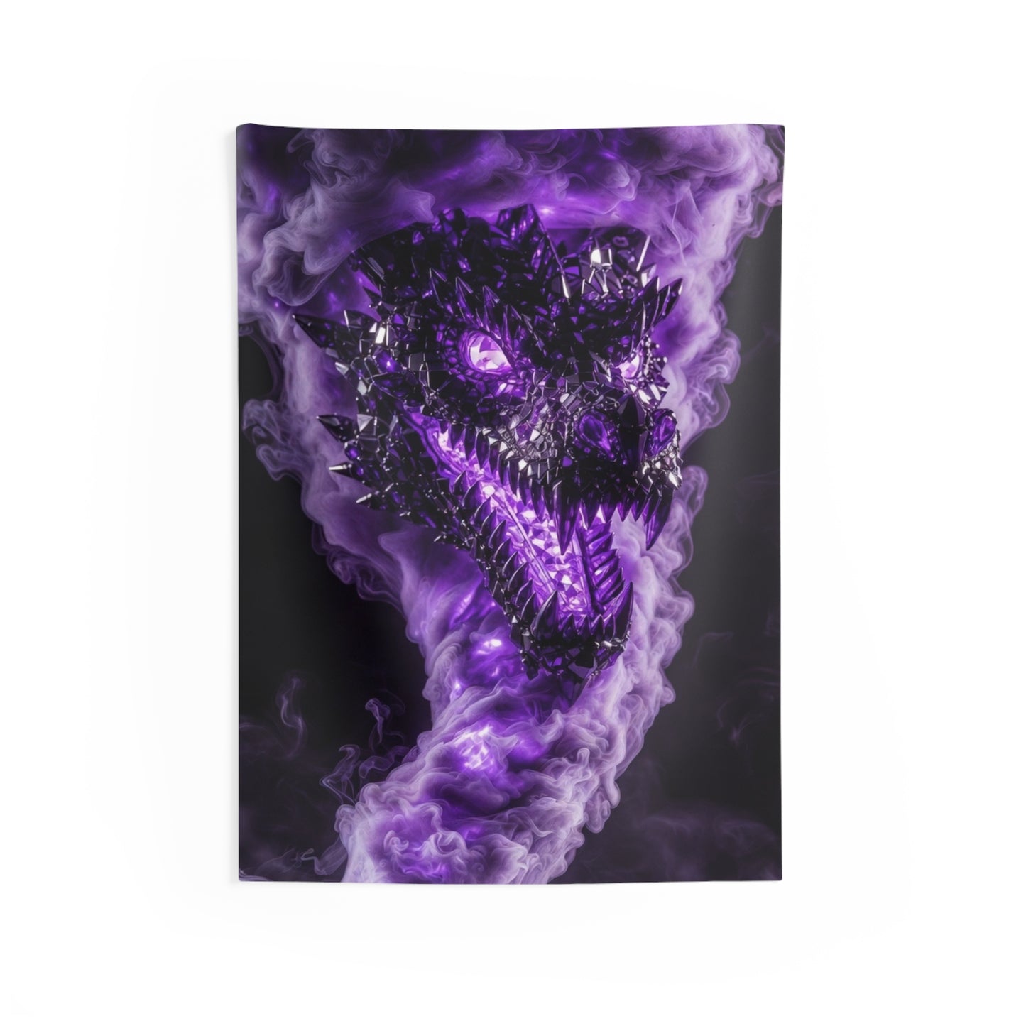 Dragon Smoke Tapestry — Purple Fantasy Wall Hanging for Gamer & Fantasy Décor