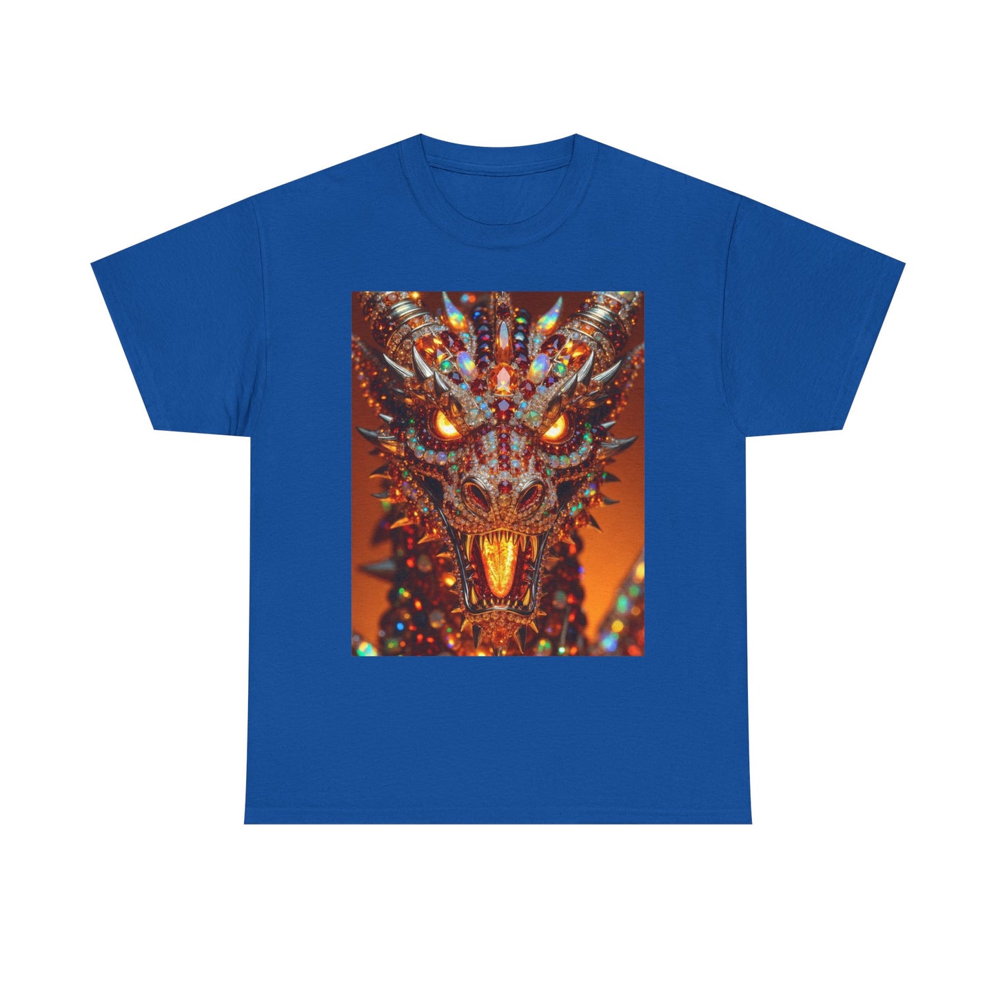 Dragon Face T-Shirt — Fiery Mythical Creature Graphic Tee
