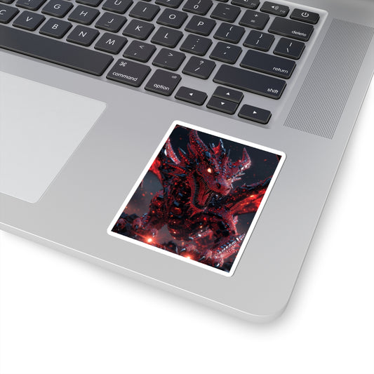 A red dragon Kiss-Cut Sticker