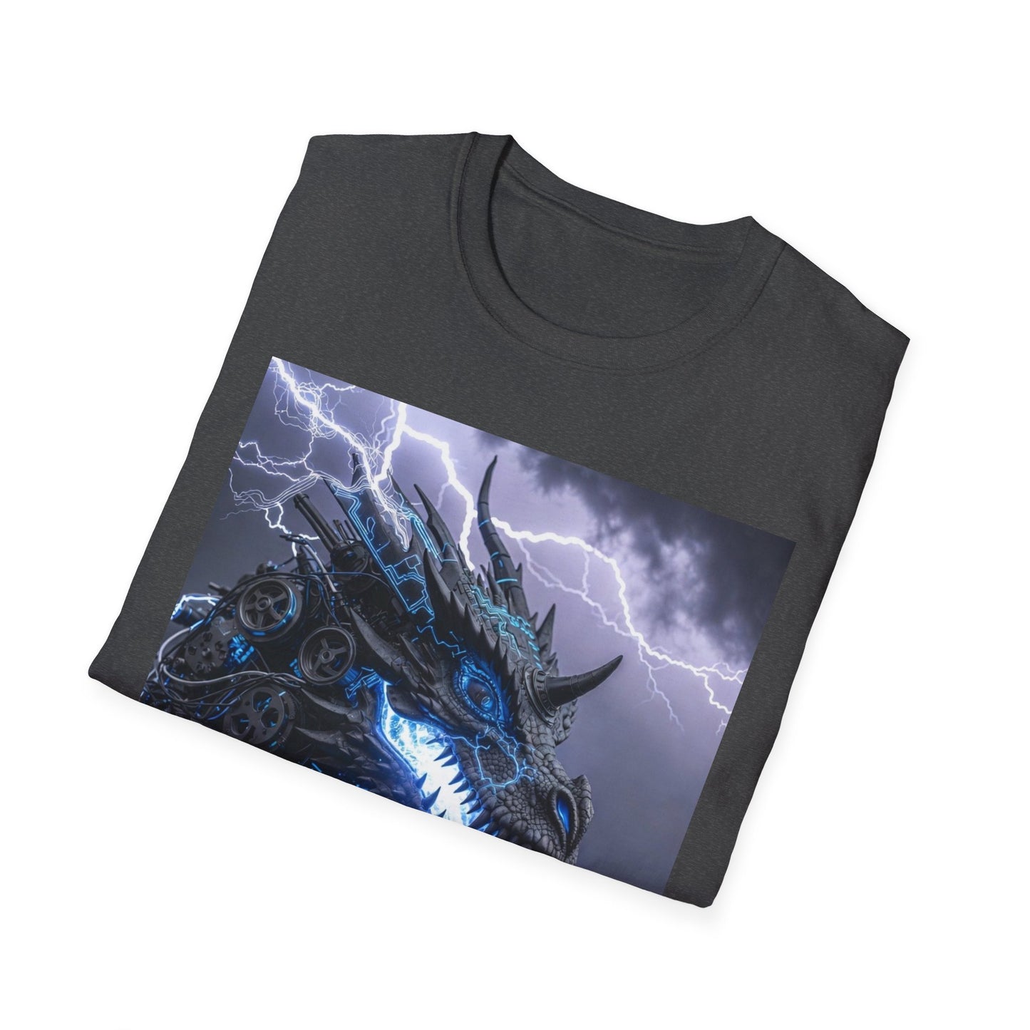 Dragon Storm T-Shirt — Electric Blue Fantasy Dragon Tee