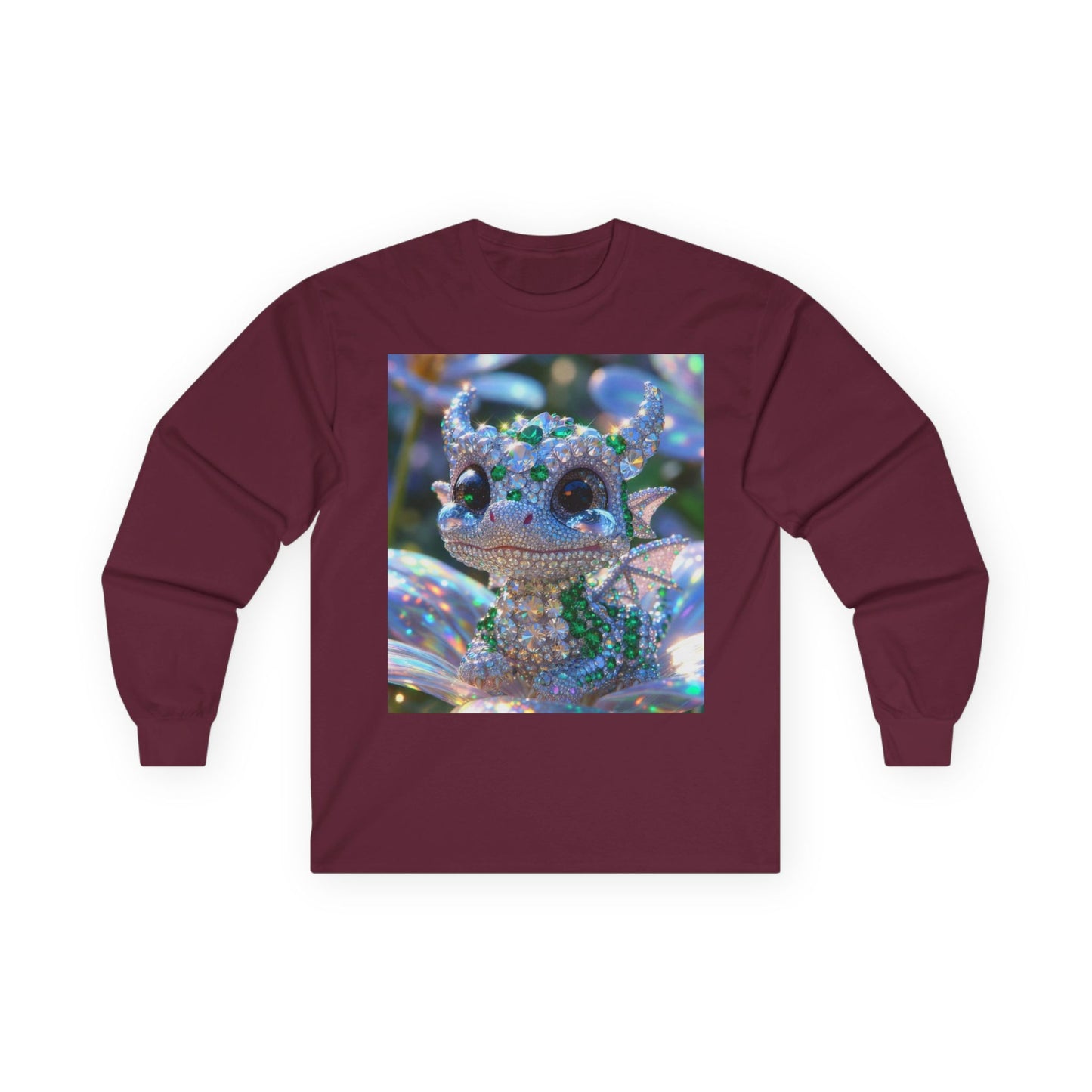Sparkling Crystal Dragon Long Sleeve Tee