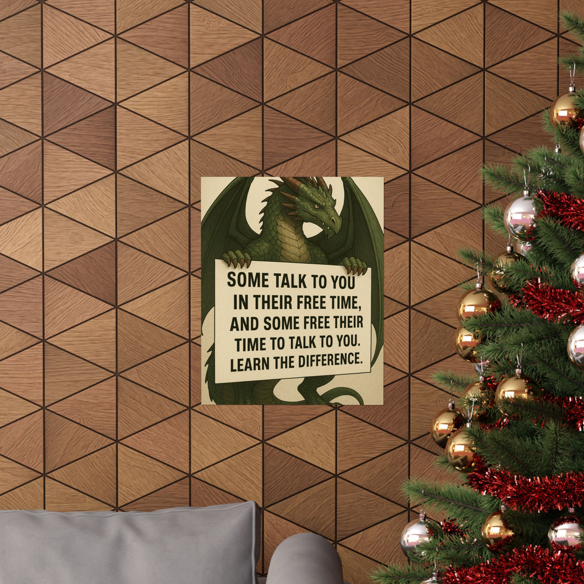 A Motivational Dragon Poster - Learn the Difference Art Print