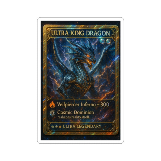 A collective cosmic Dragon Trading Card Stickers