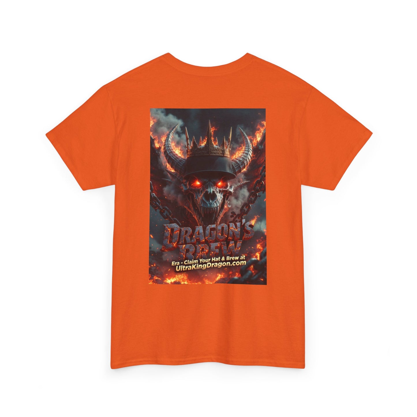 T-Shirt — "Dragon's Brew" Fiery Skull Graphic Tee