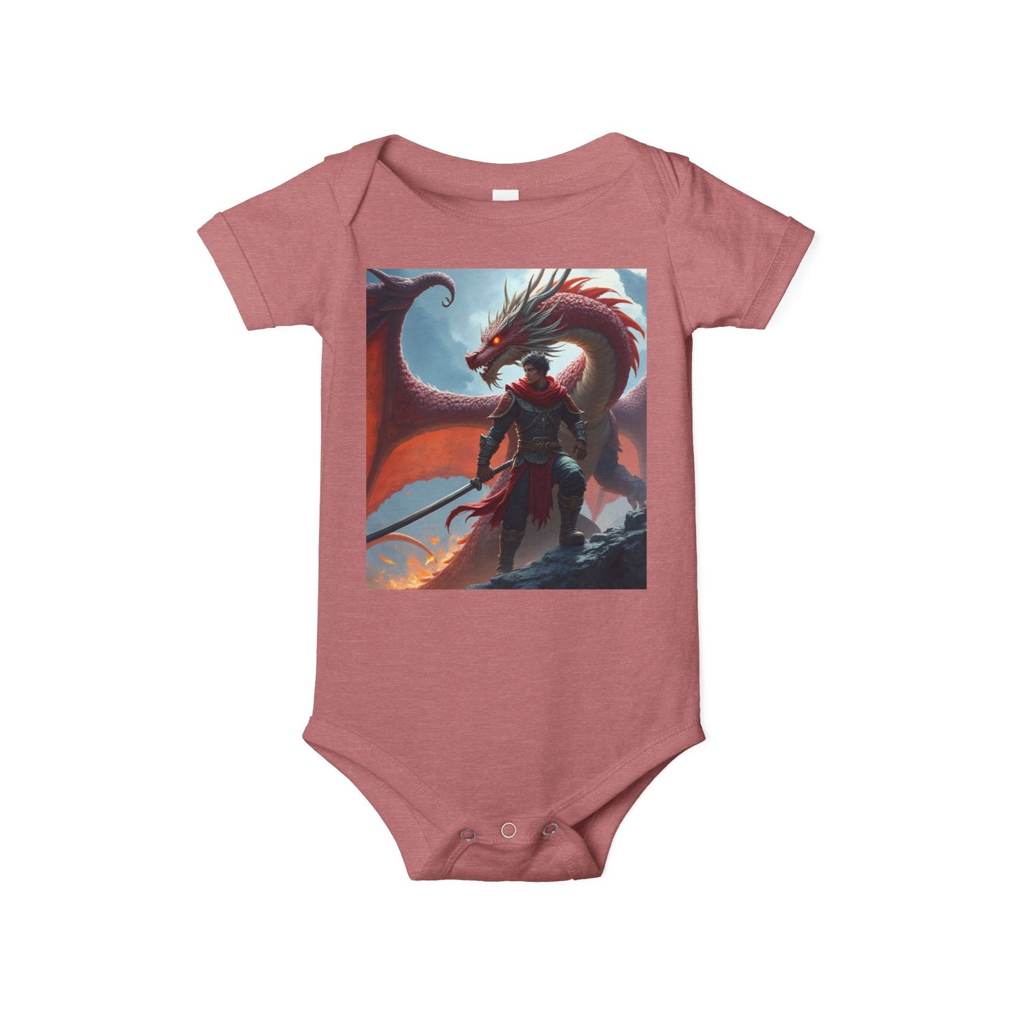 Fantasy Dragon Infant Jersey One Piece - Cute Baby Bodysuit for Game Lovers
