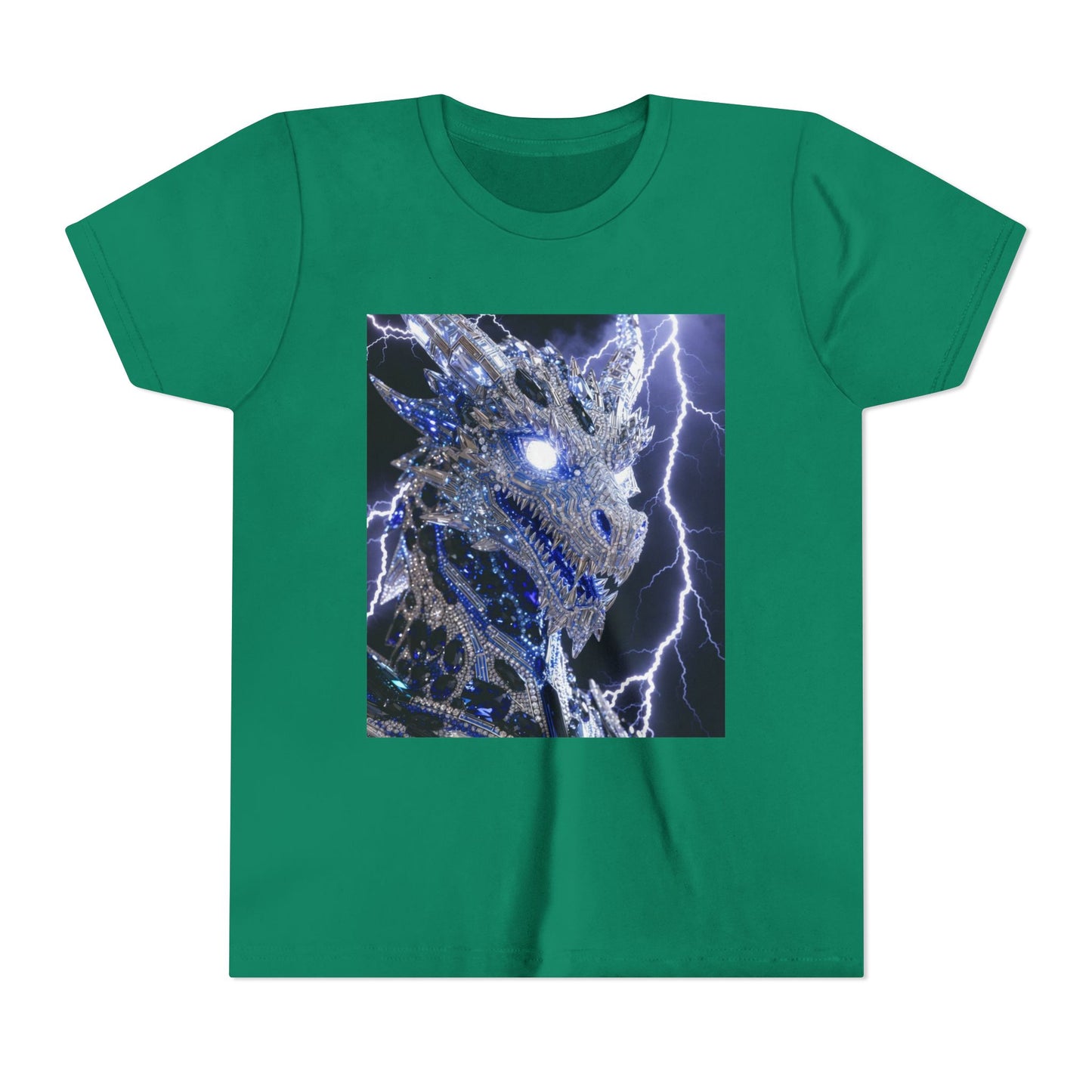 Lightning Dragon Youth Tee — Electric Dragon Graphic Shirt for Kids