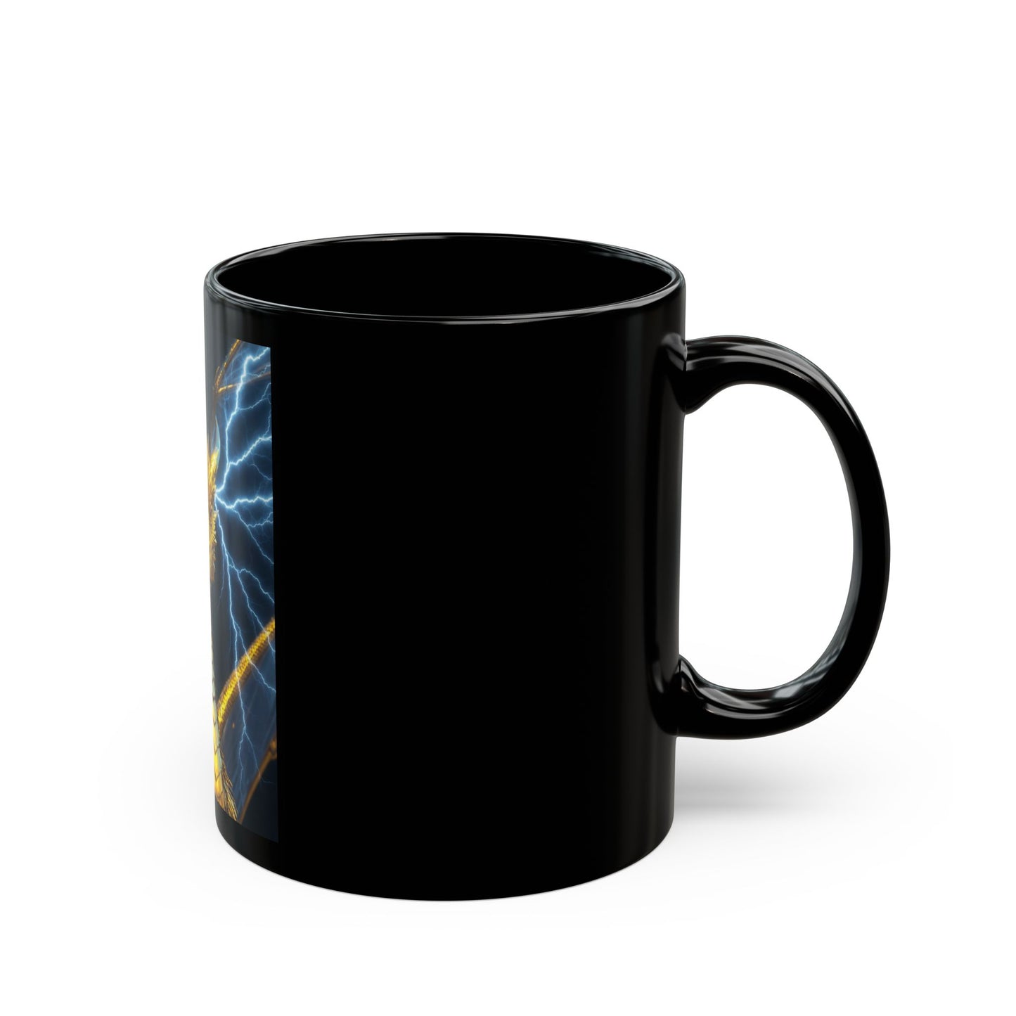 Golden Storm Dragon Mug — Fantasy Dragon Coffee Cup (11oz & 15oz)