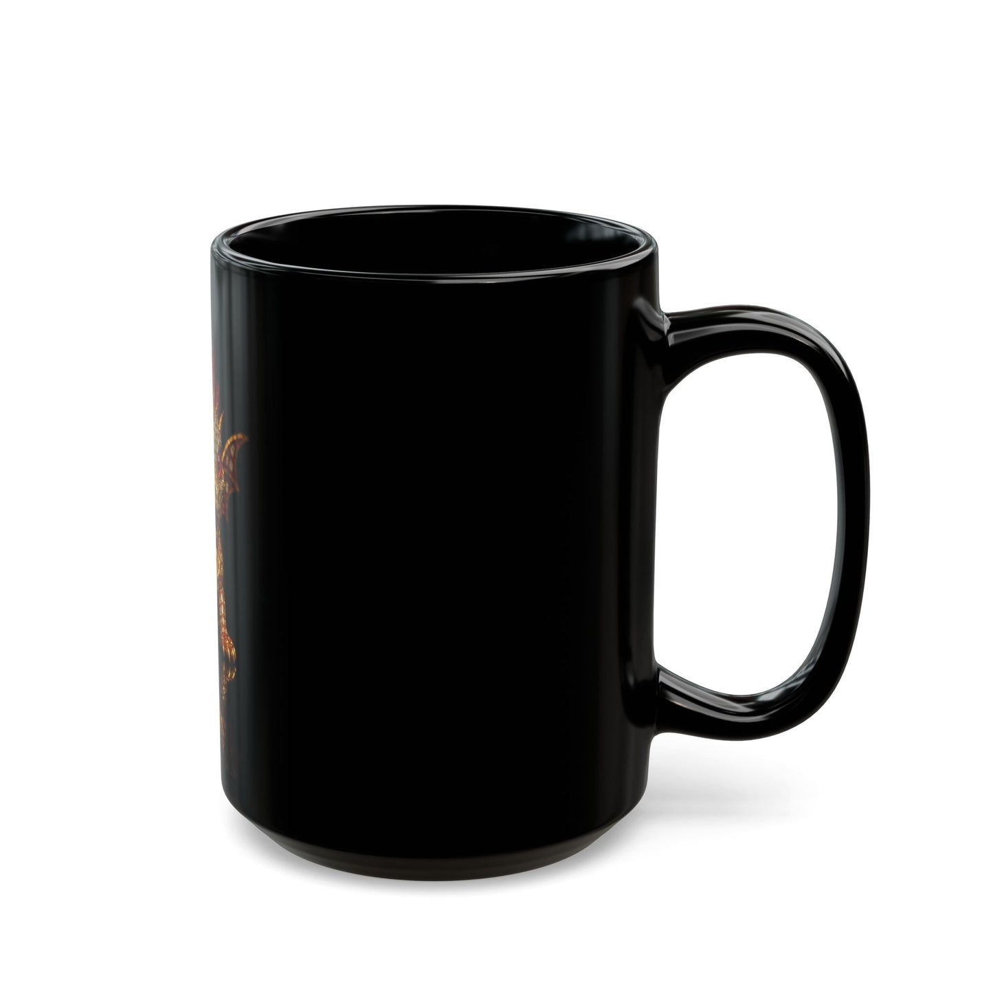 Dragon Design Black Mug - 11oz & 15oz
