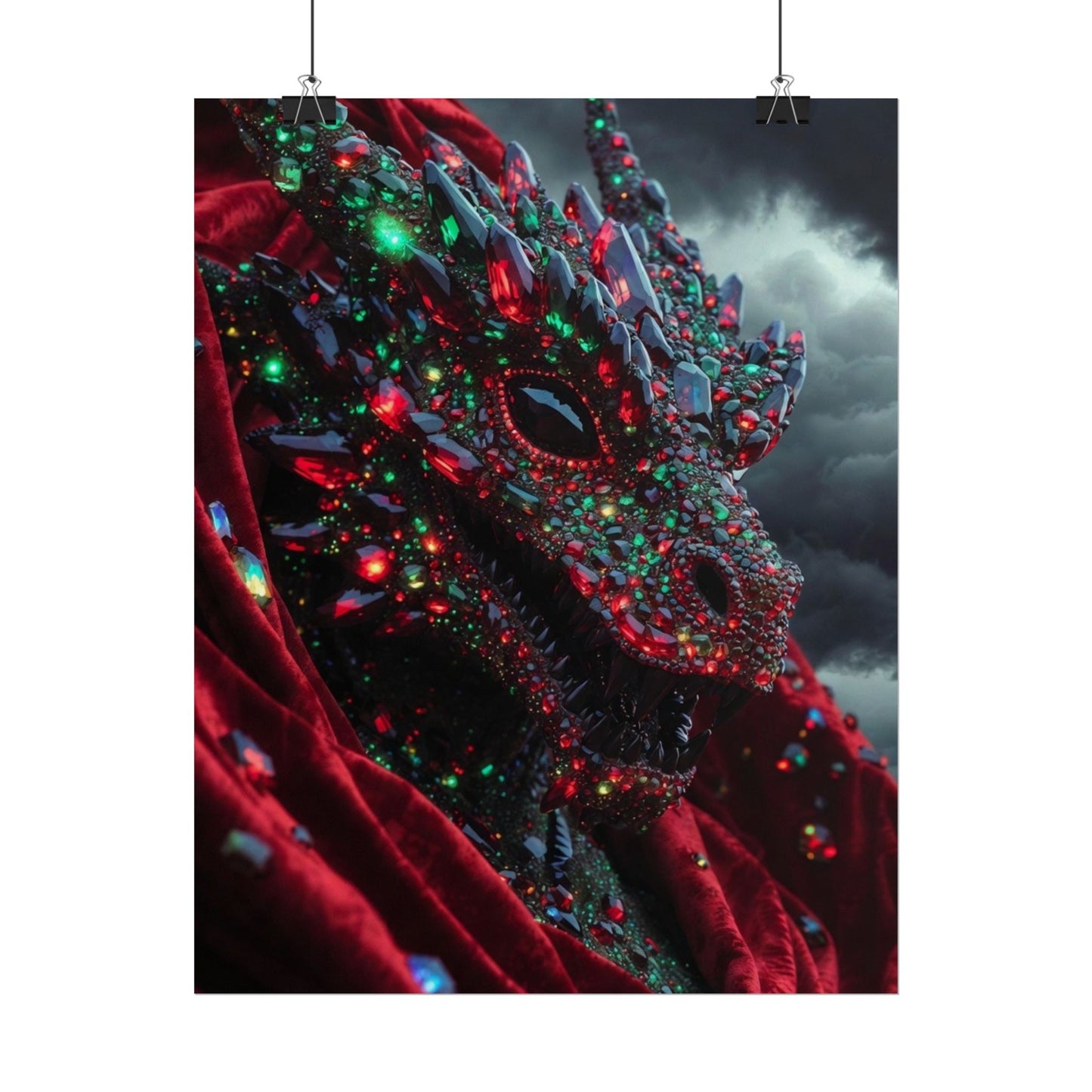 Rolled Poster — Jewel-Encrusted Dragon Art Print