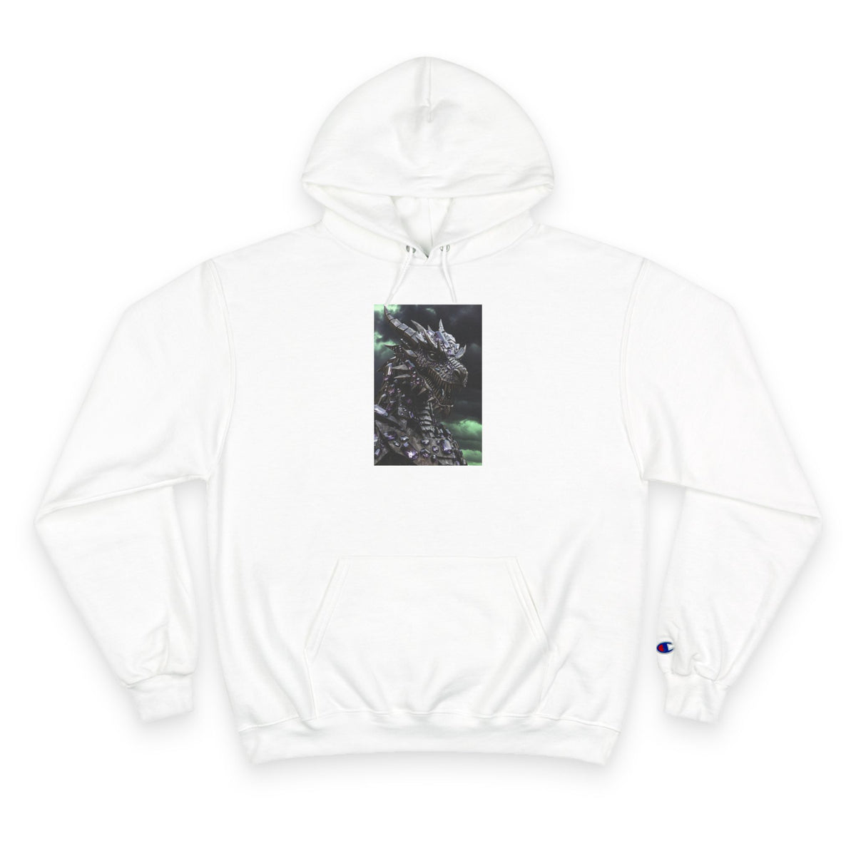 A Champion Hoodie with Artistic Dragon Design - Cozy Streetwear for Creative Souls, Perfect for Gifts, Festivals, and Everyday Wear