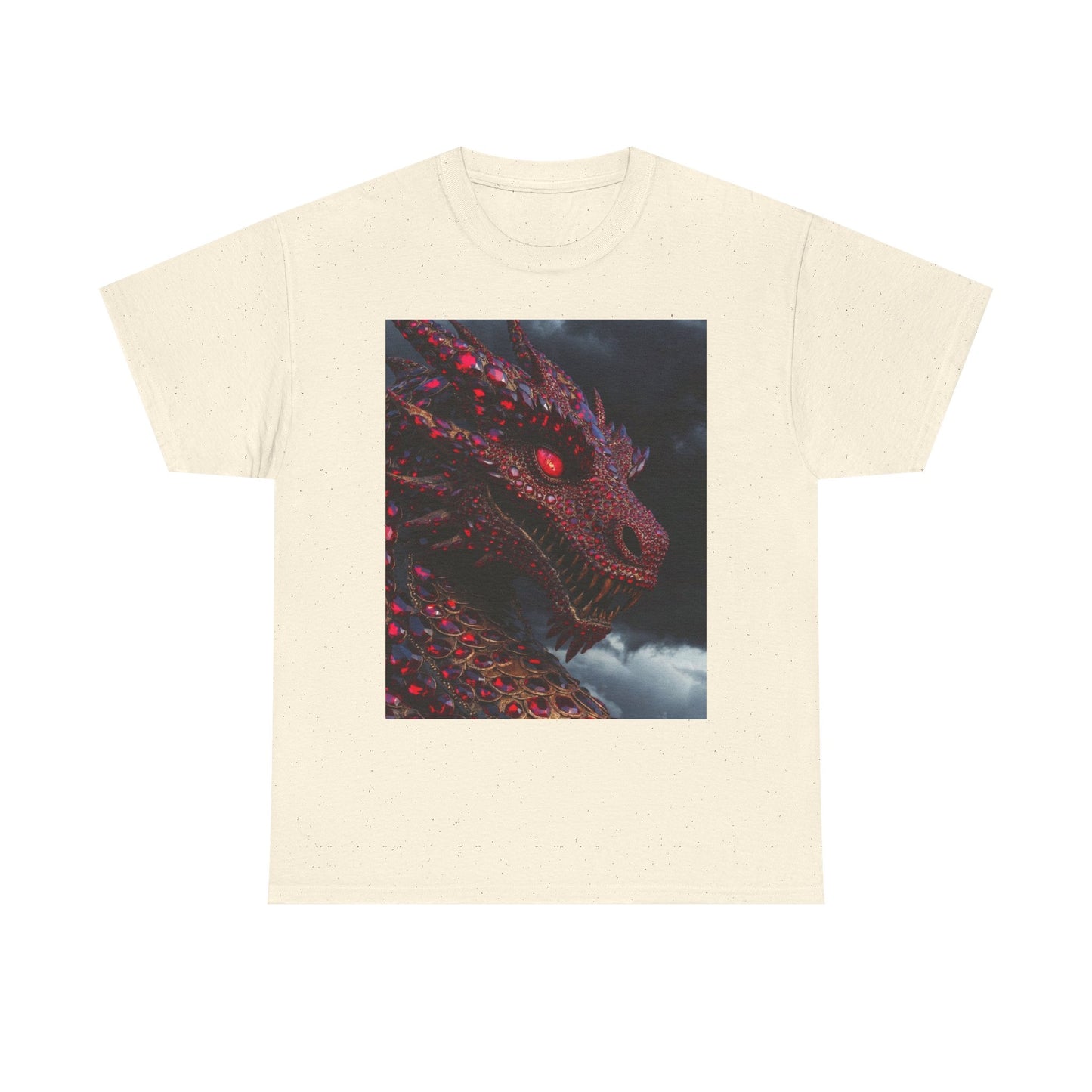 Dragon Portrait T-Shirt — Fiery Red Fantasy Dragon Graphic Tee