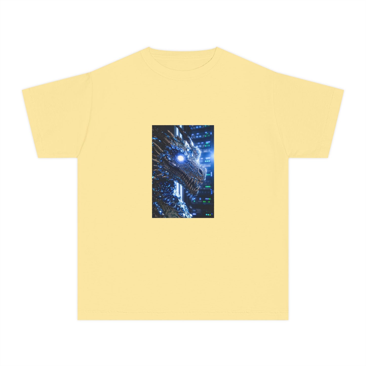 Youth Tee — Neon Dragon Galaxy Graphic