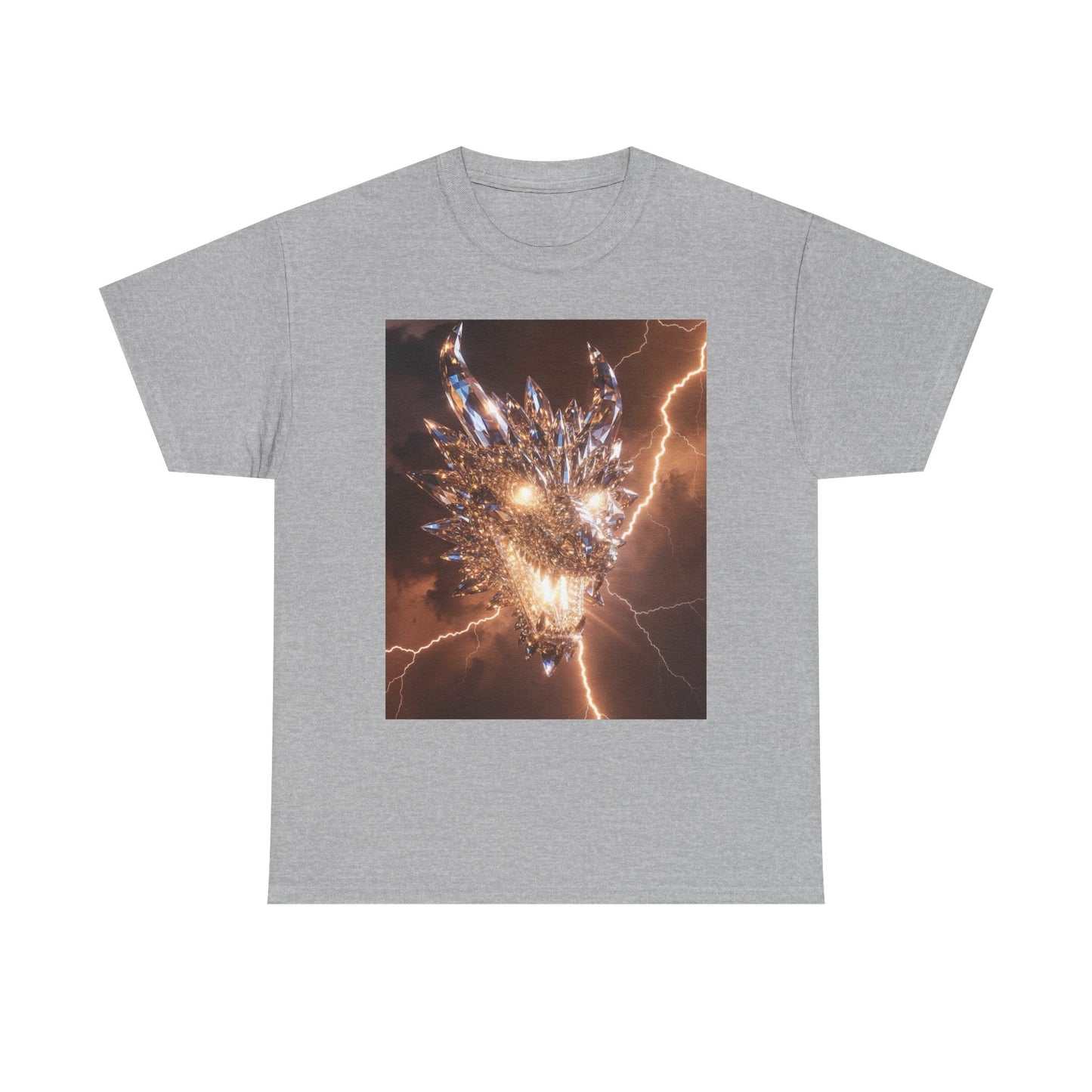 Dragon Lightning Graphic Tee — Fiery Electric Fantasy T-Shirt