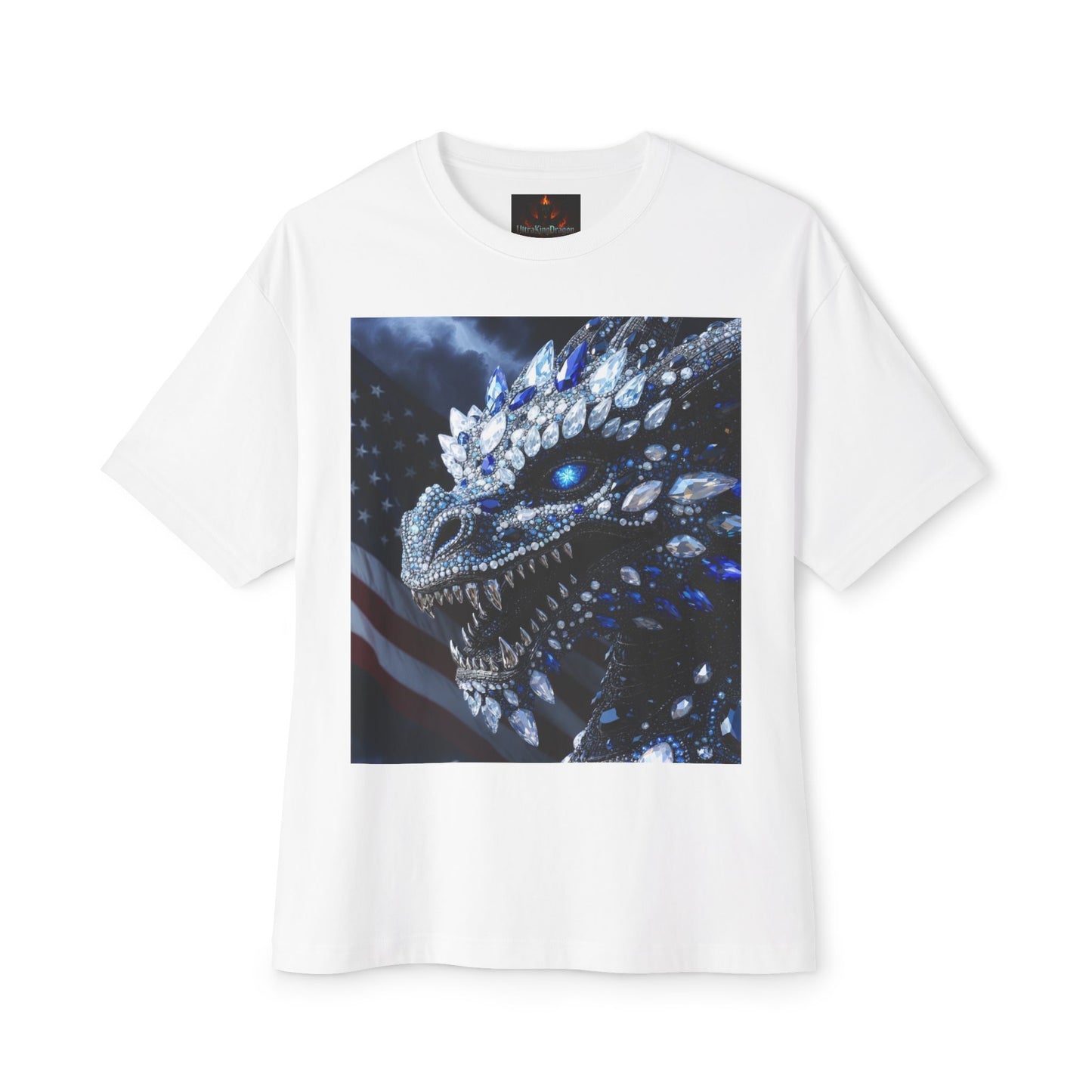 Dragon USA 🇺🇸 Oversized Boxy Tee - Relaxed Fit Shirt for Casual Wear, Perfect Gift for Birthdays, Holidays, Lounge, Everyday Style, Uplifting [...]