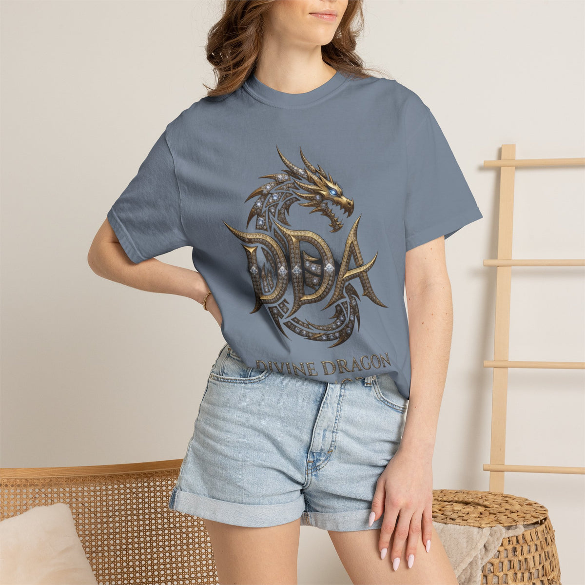 A DIVINE DRAGON ARMOR MEN OR WOMANS Garment-Dyed T-shirt