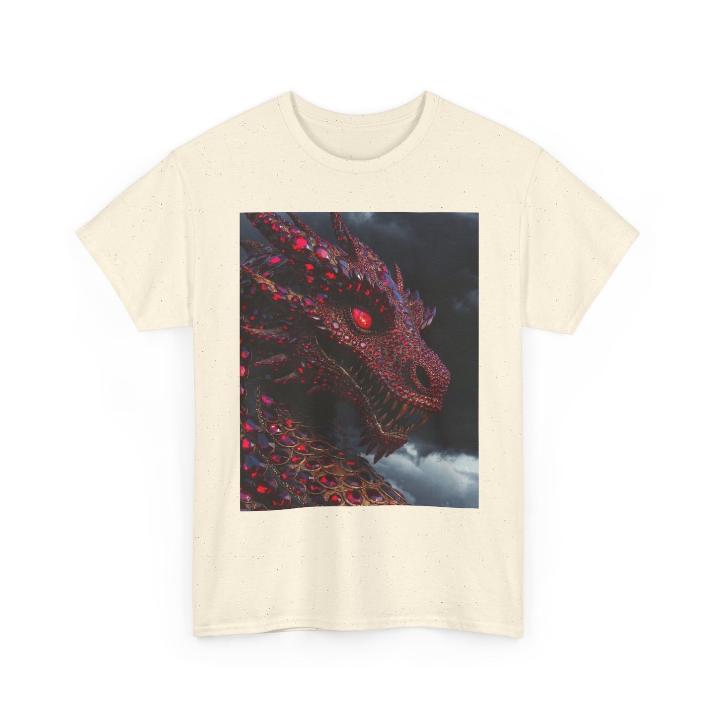 Dragon Portrait T-Shirt — Fiery Red Fantasy Dragon Graphic Tee