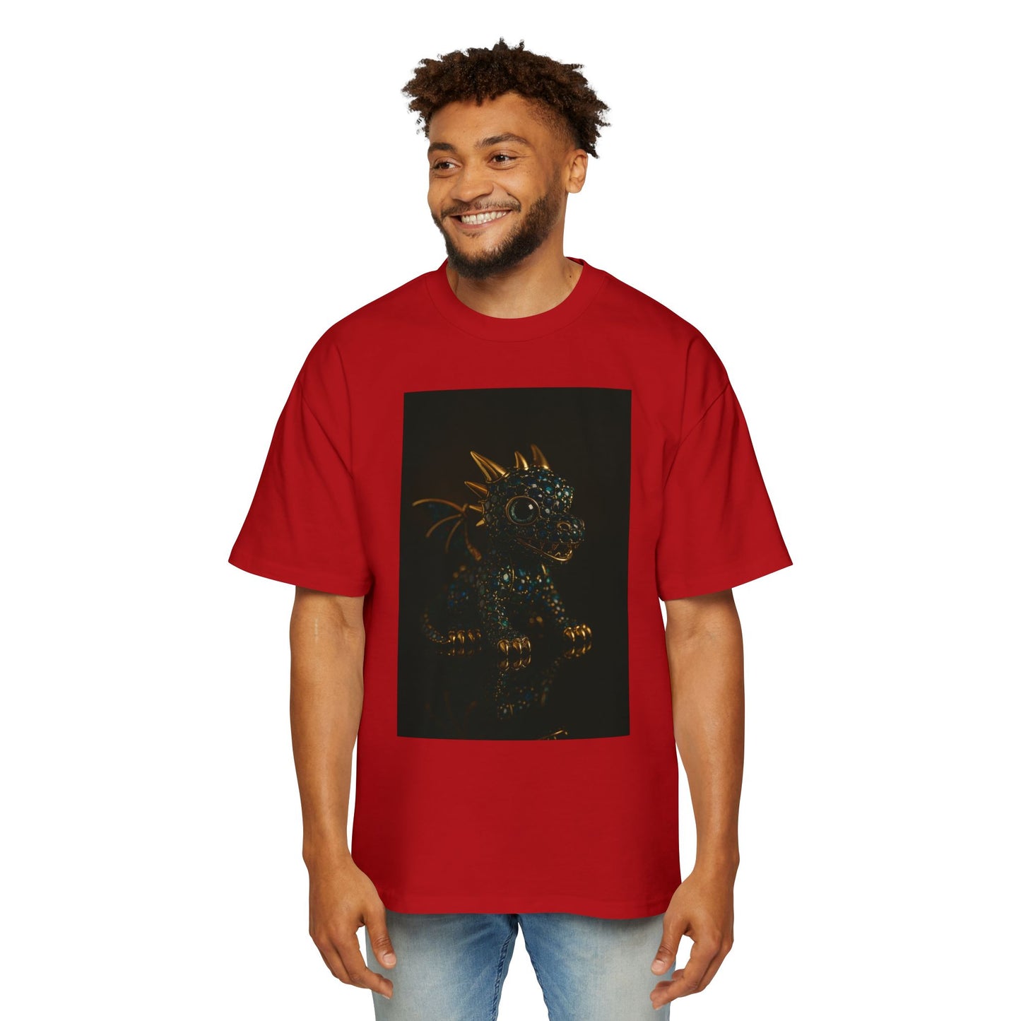 A Dragon Design Oversized Tee, Casual Wear, Graphic Shirt, Gift for Fantasy Lovers, Unique T-Shirt, Perfect for Festivals and Everyday