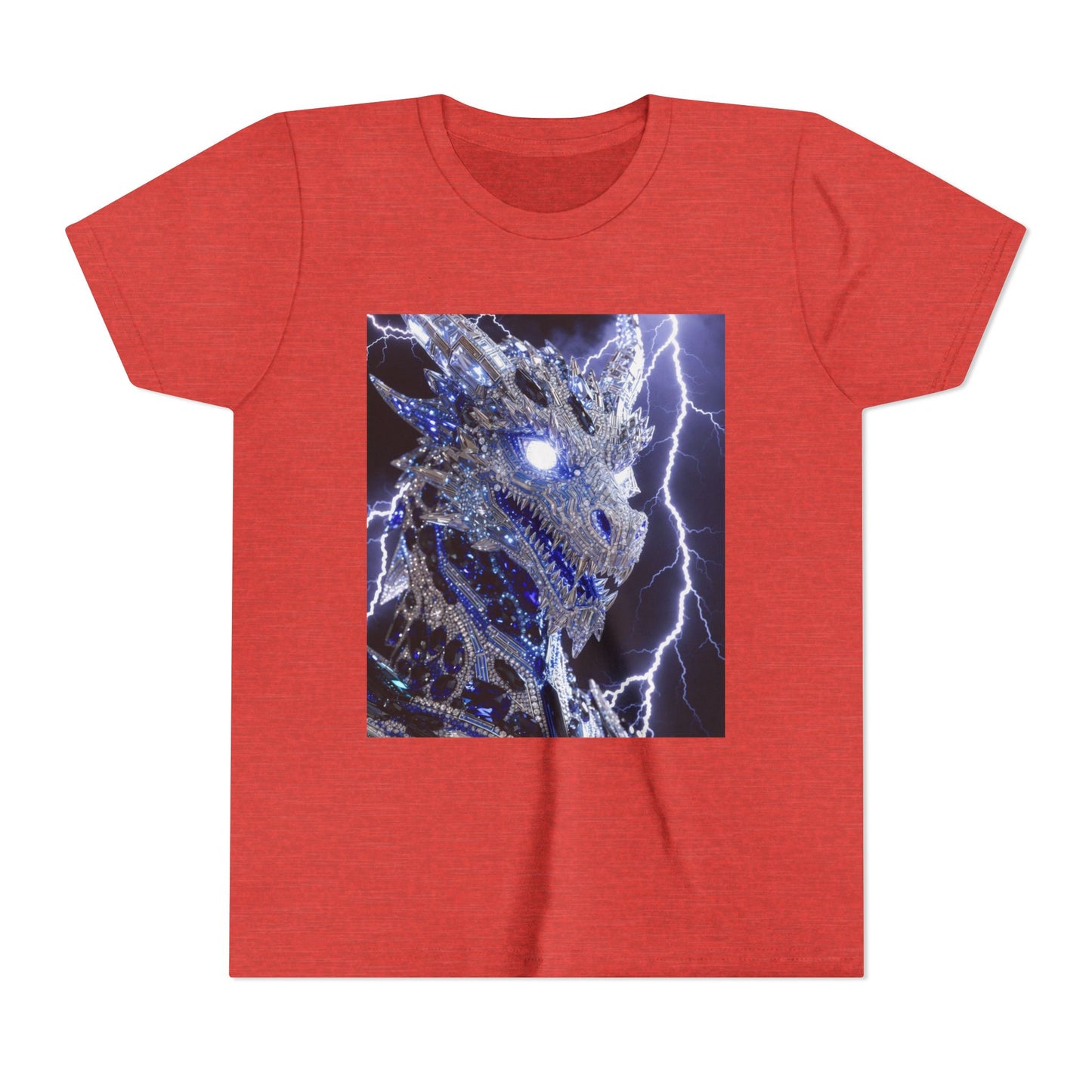 Lightning Dragon Youth Tee — Electric Dragon Graphic Shirt for Kids