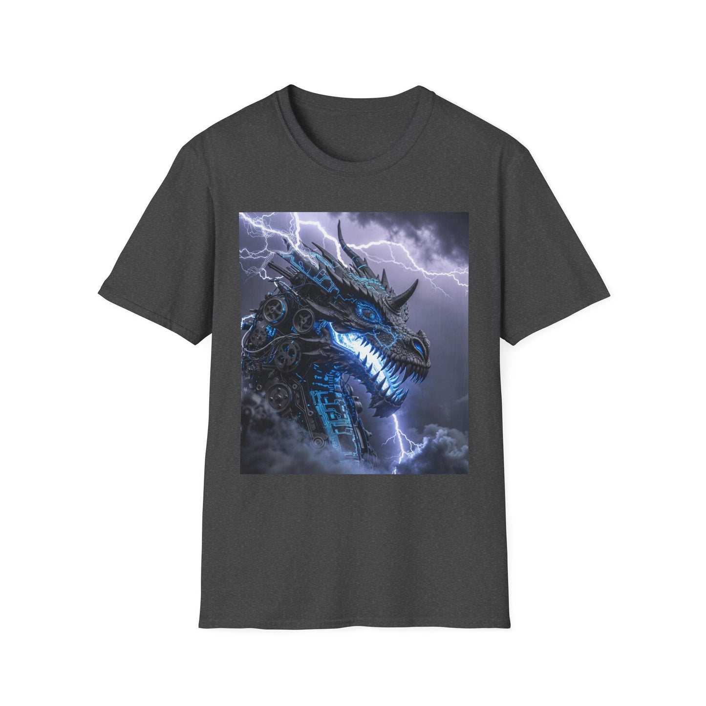Dragon Storm T-Shirt — Electric Blue Fantasy Dragon Tee