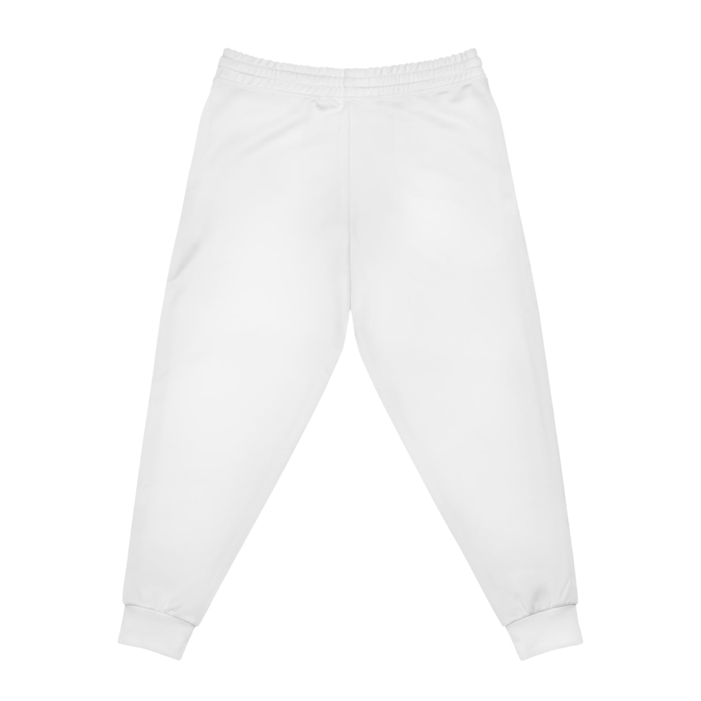 White Athletic Joggers with Dark Storm Graphic & Purple Heart Accent