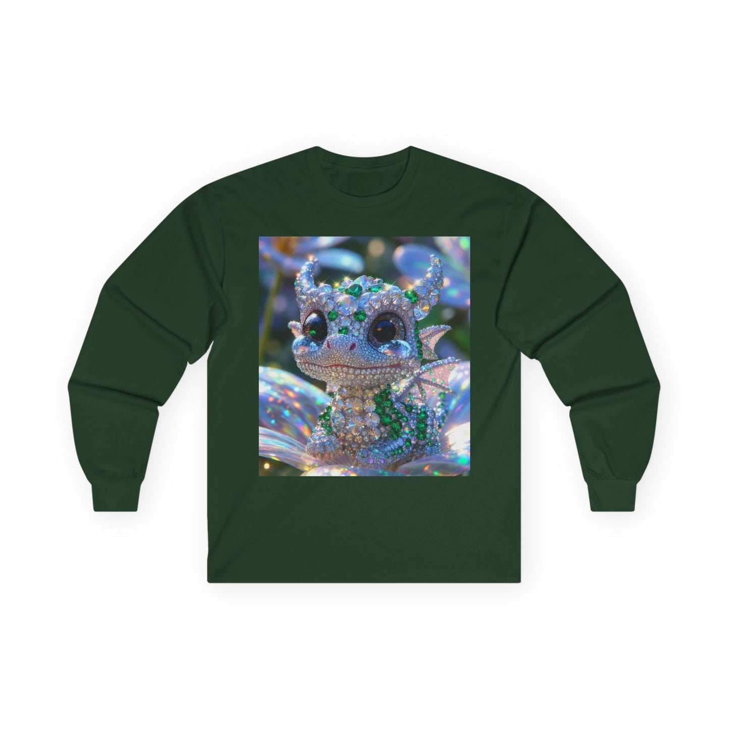 Sparkling Crystal Dragon Long Sleeve Tee