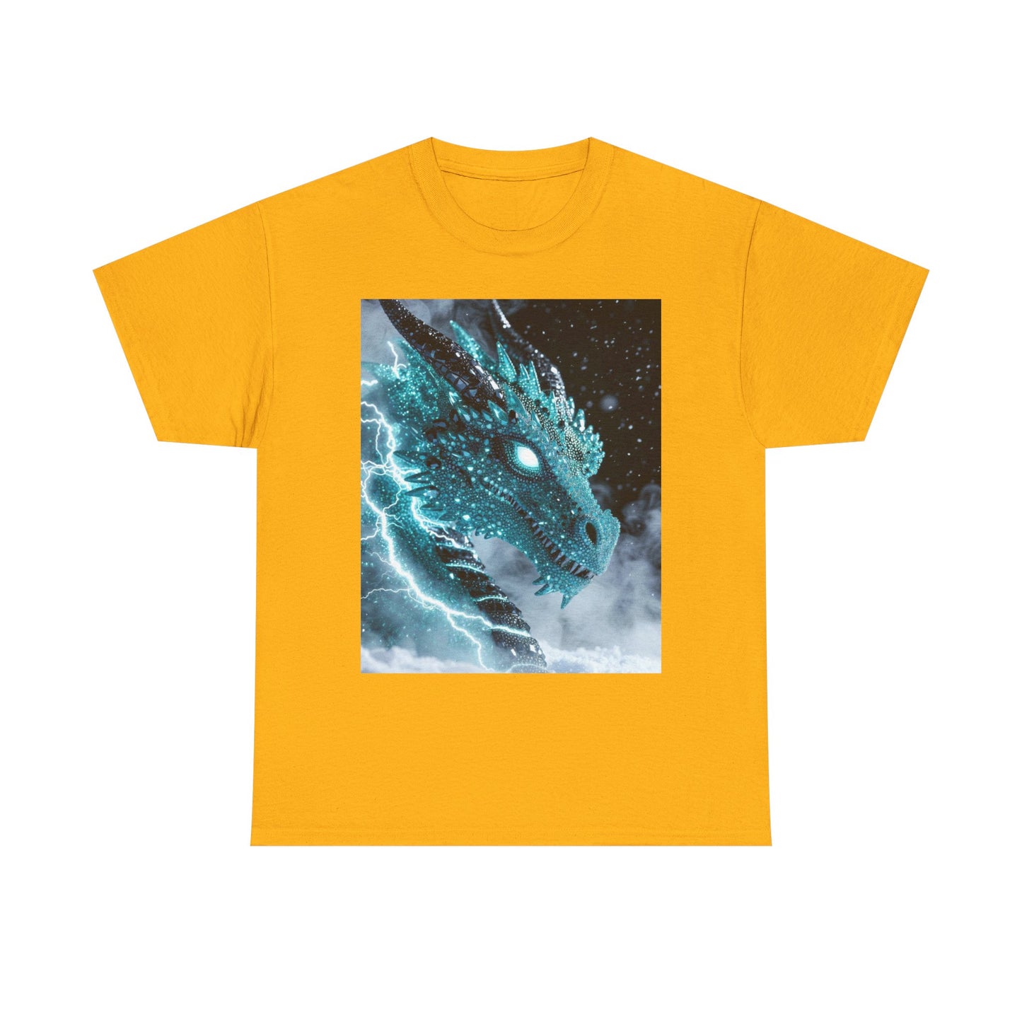 Dragon Storm T-Shirt — Electric Blue Dragon Graphic Tee