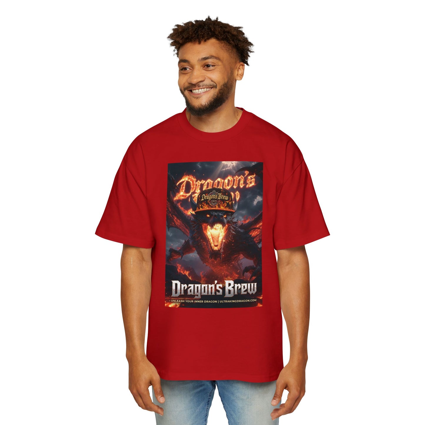 Dragon's Brew Graphic Tee — Fiery Dragon Beer Poster T-Shirt