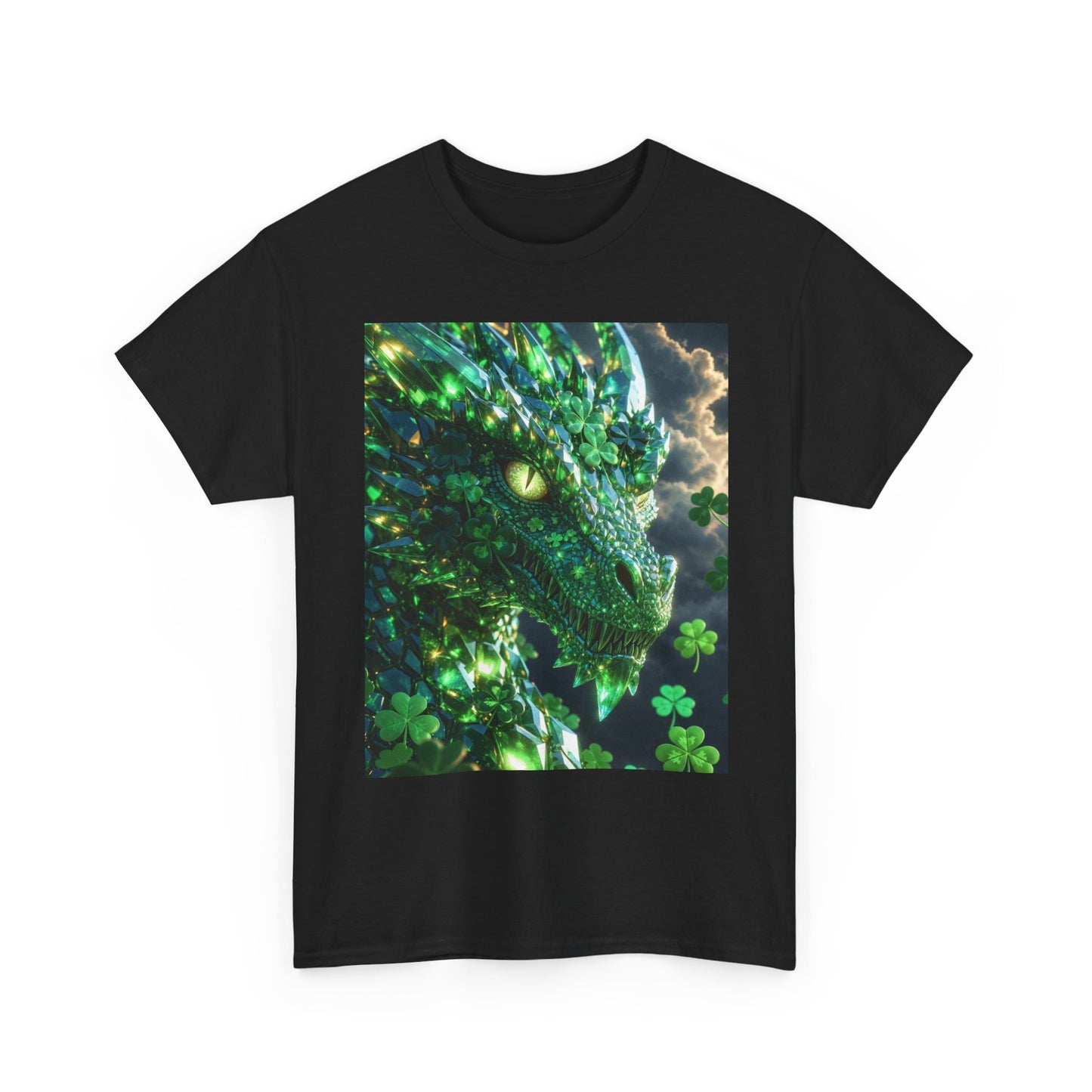 St. Patrick’s Day Green Dragon T-Shirt — Lucky Shamrock Fantasy Tee