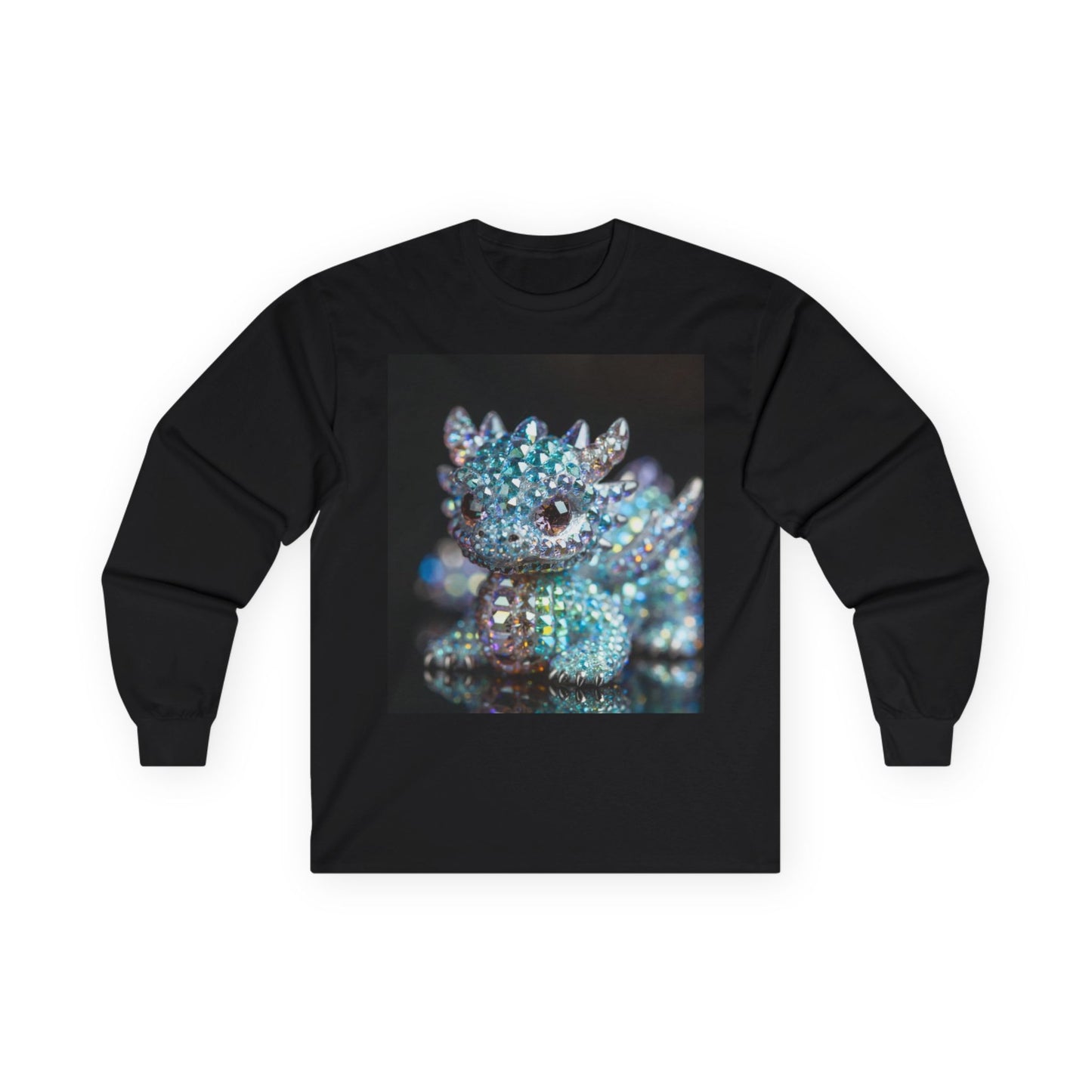 Crystal Bejeweled Dragon Long Sleeve Tee