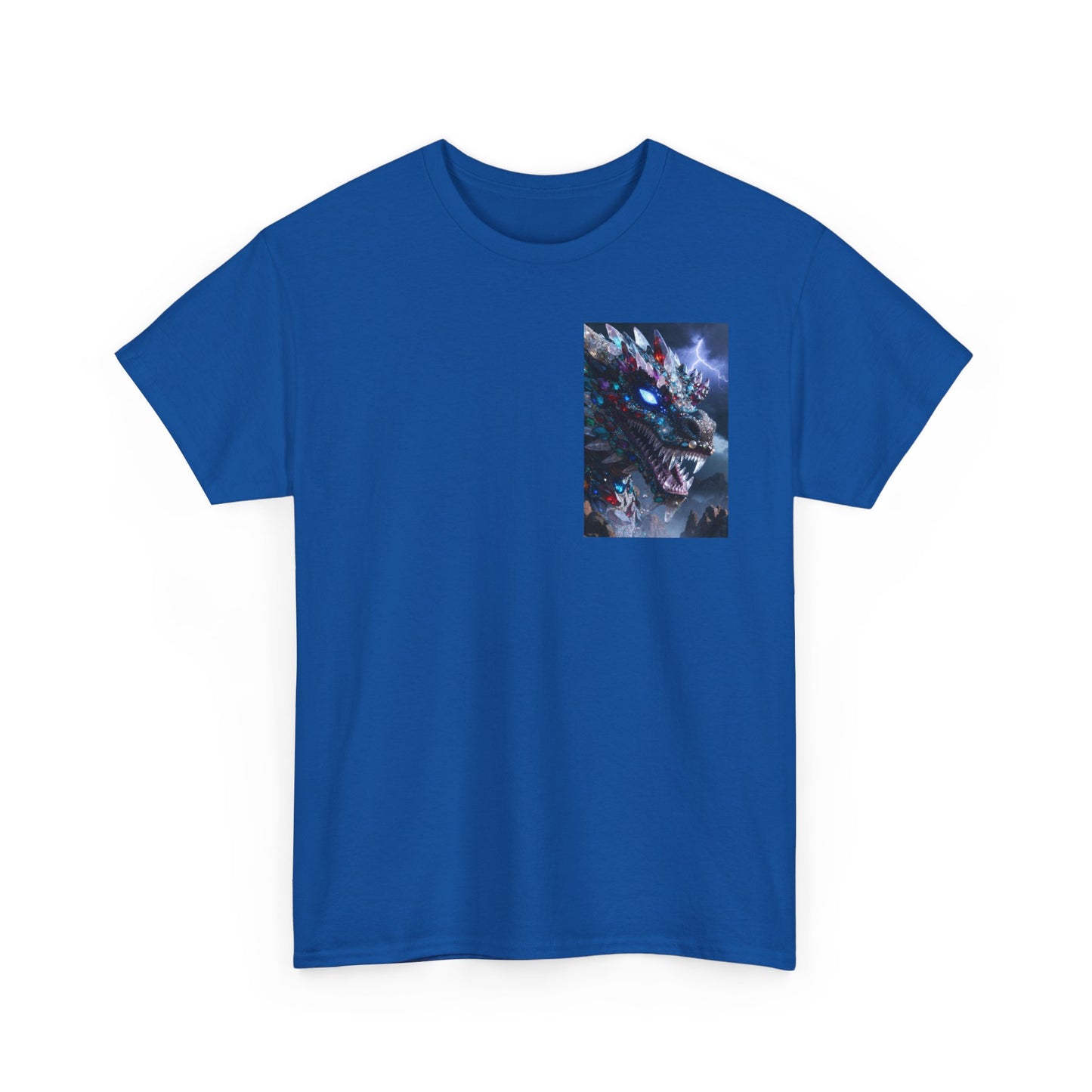 Wolf Dragon Galaxy Pocket Tee — Cosmic Wolf Graphic T-Shirt