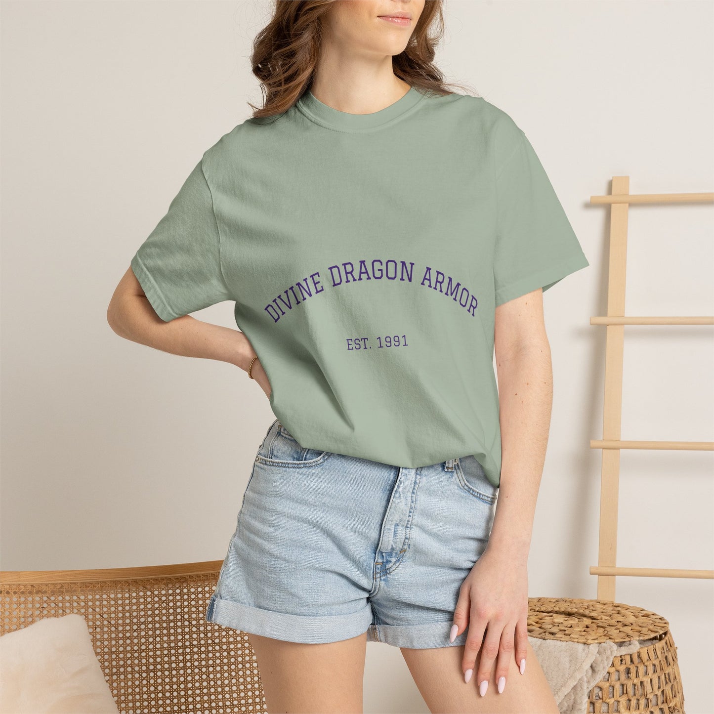 A Divine Dragon Armor Tee — Vintage 'Est. 1991' Graphic T-Shirt