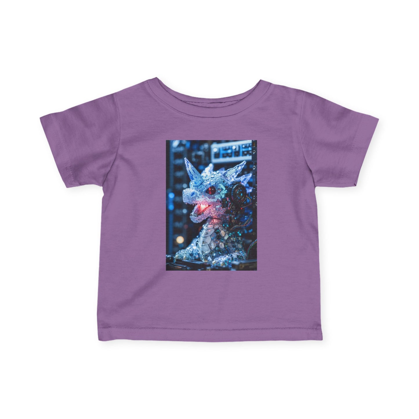 Infant Tee — Sparkly Festive Dragon Illustration