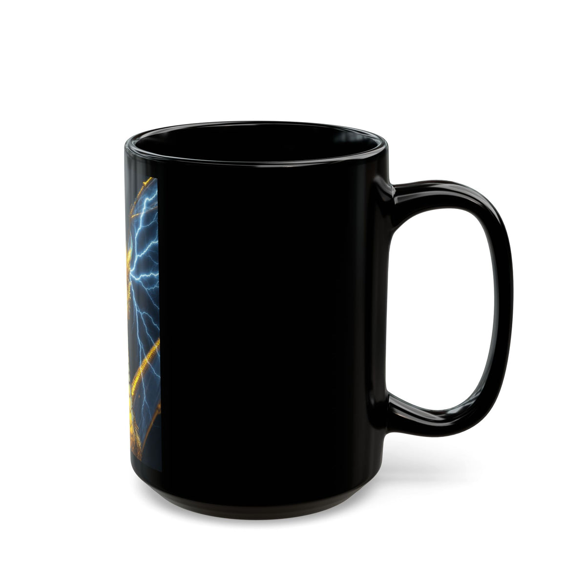 A Lambo Yellow Golden Storm Dragon Mug — Fantasy Dragon Coffee Cup (11oz & 15oz)