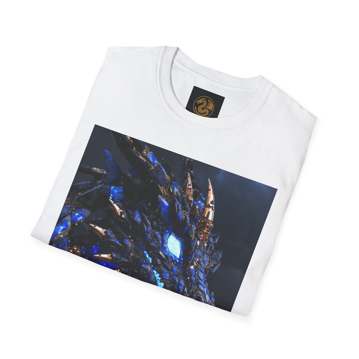 Blue Crystal Dragon T-Shirt — Mythical Fantasy Dragon Tee