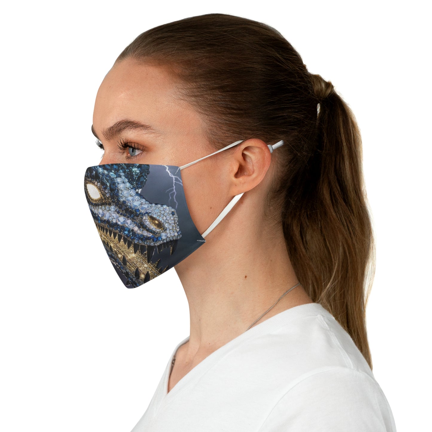 A Dragon Lightning Face Mask — Storm Dragon Graphic Protective Mask