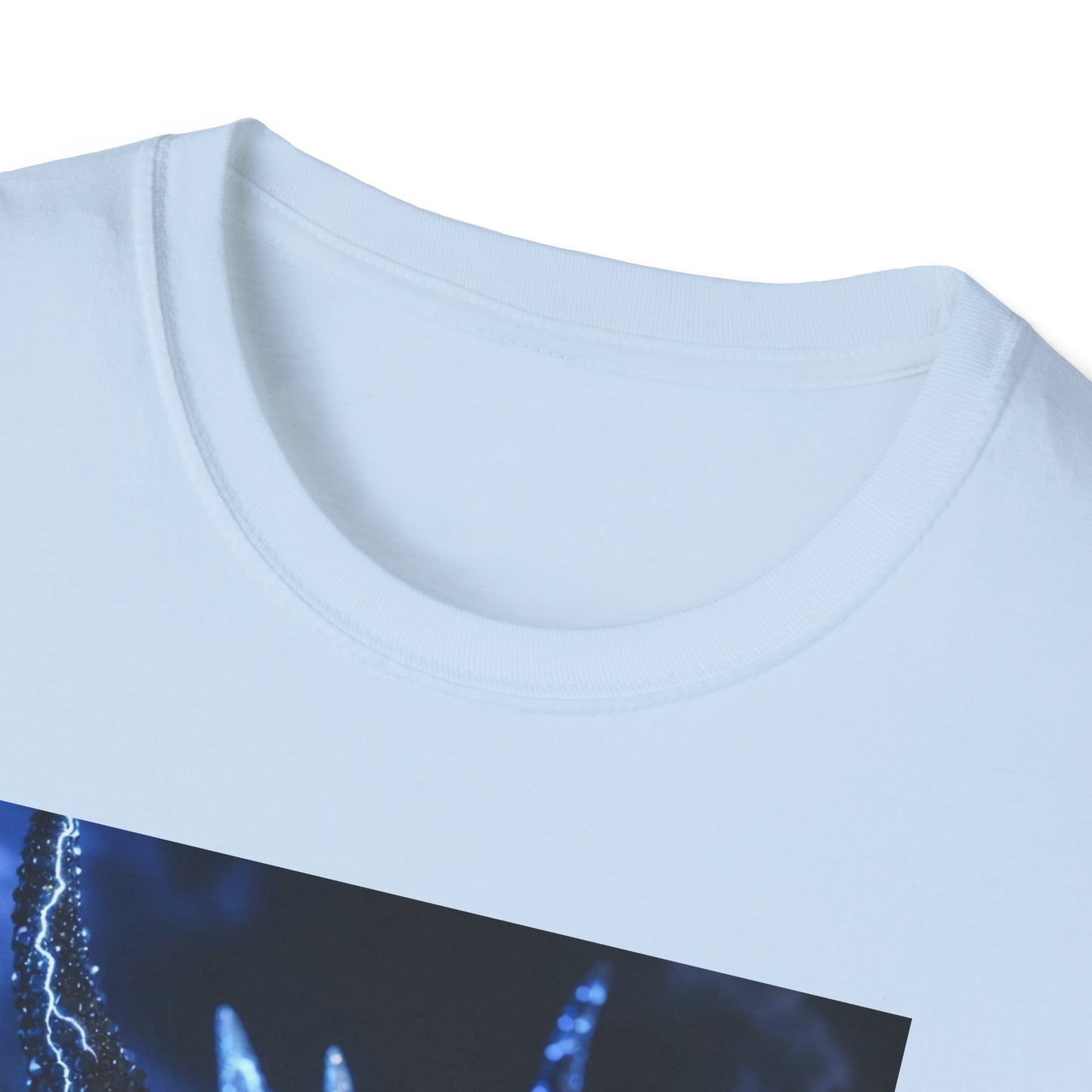 Lightning Dragon T-Shirt — Electric Blue Mythical Dragon Graphic Tee