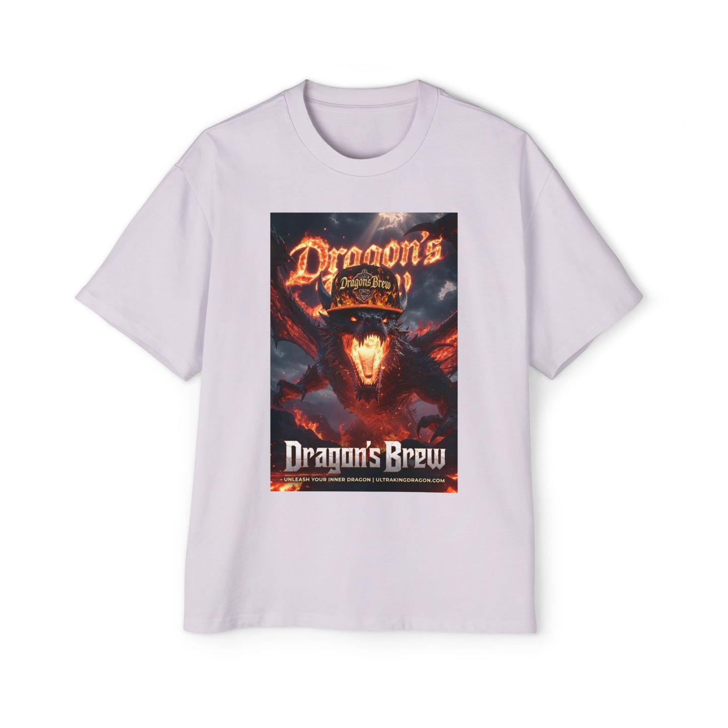 Dragon's Brew Graphic Tee — Fiery Dragon Beer Poster T-Shirt