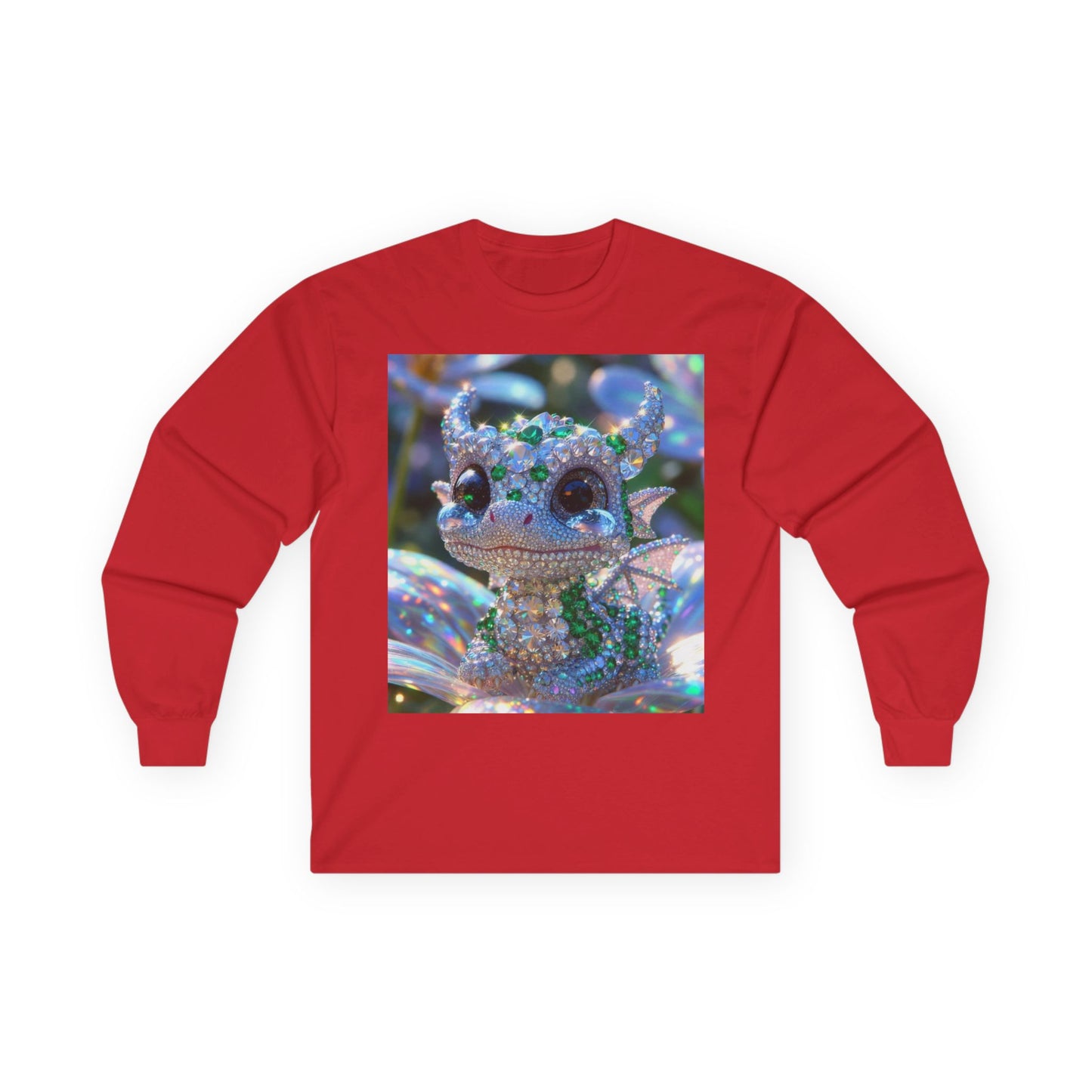 Sparkling Crystal Dragon Long Sleeve Tee