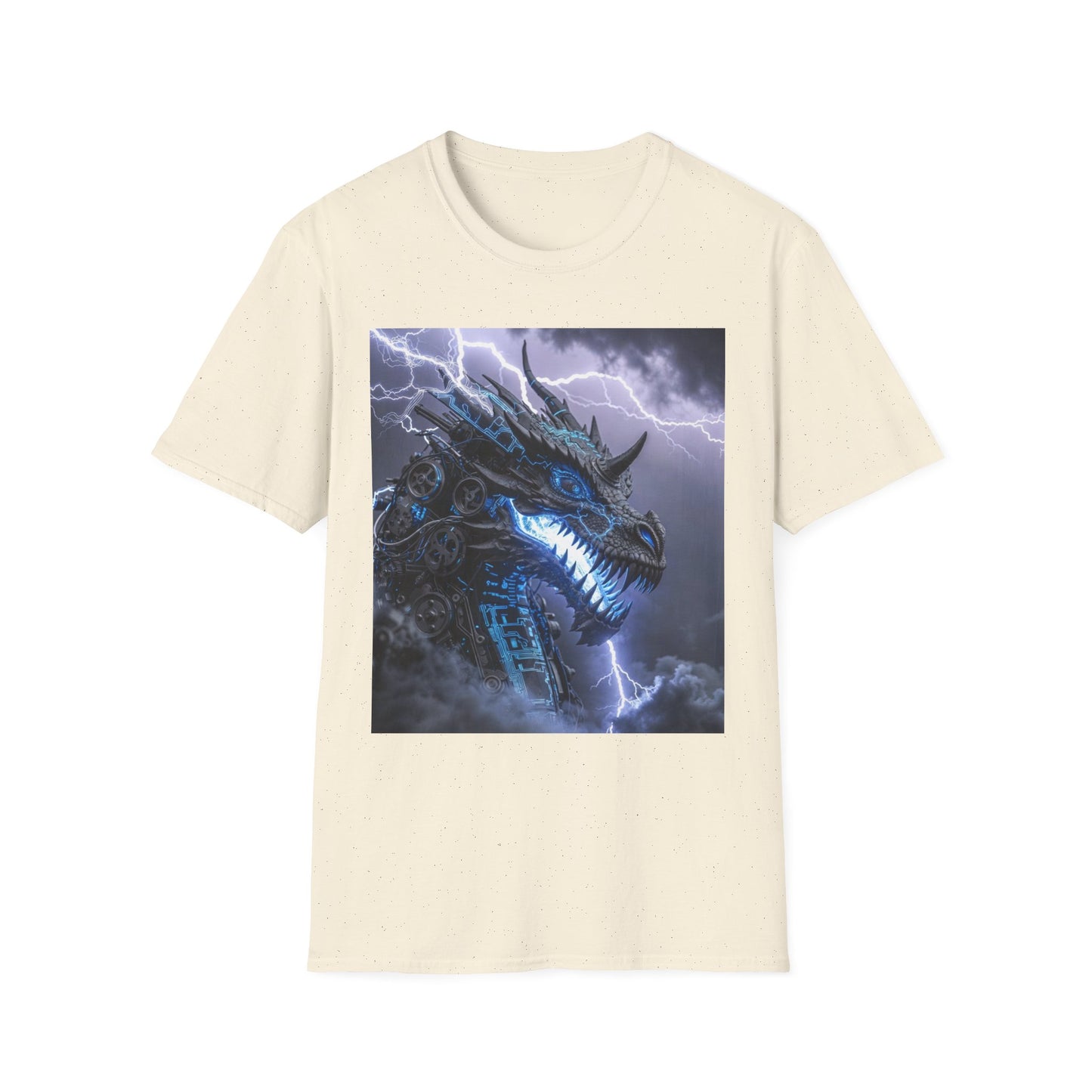 Dragon Storm T-Shirt — Electric Blue Fantasy Dragon Tee